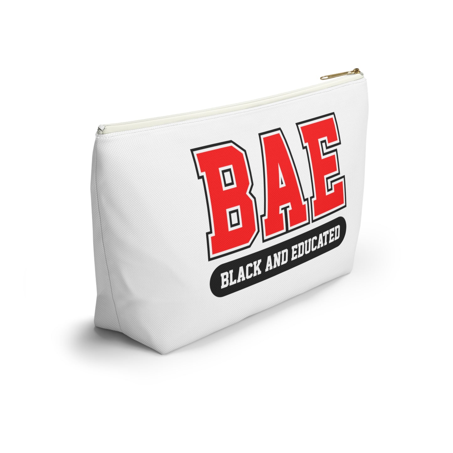 BAE- Black and Educated - Red-Accessory Pouch w T-bottom