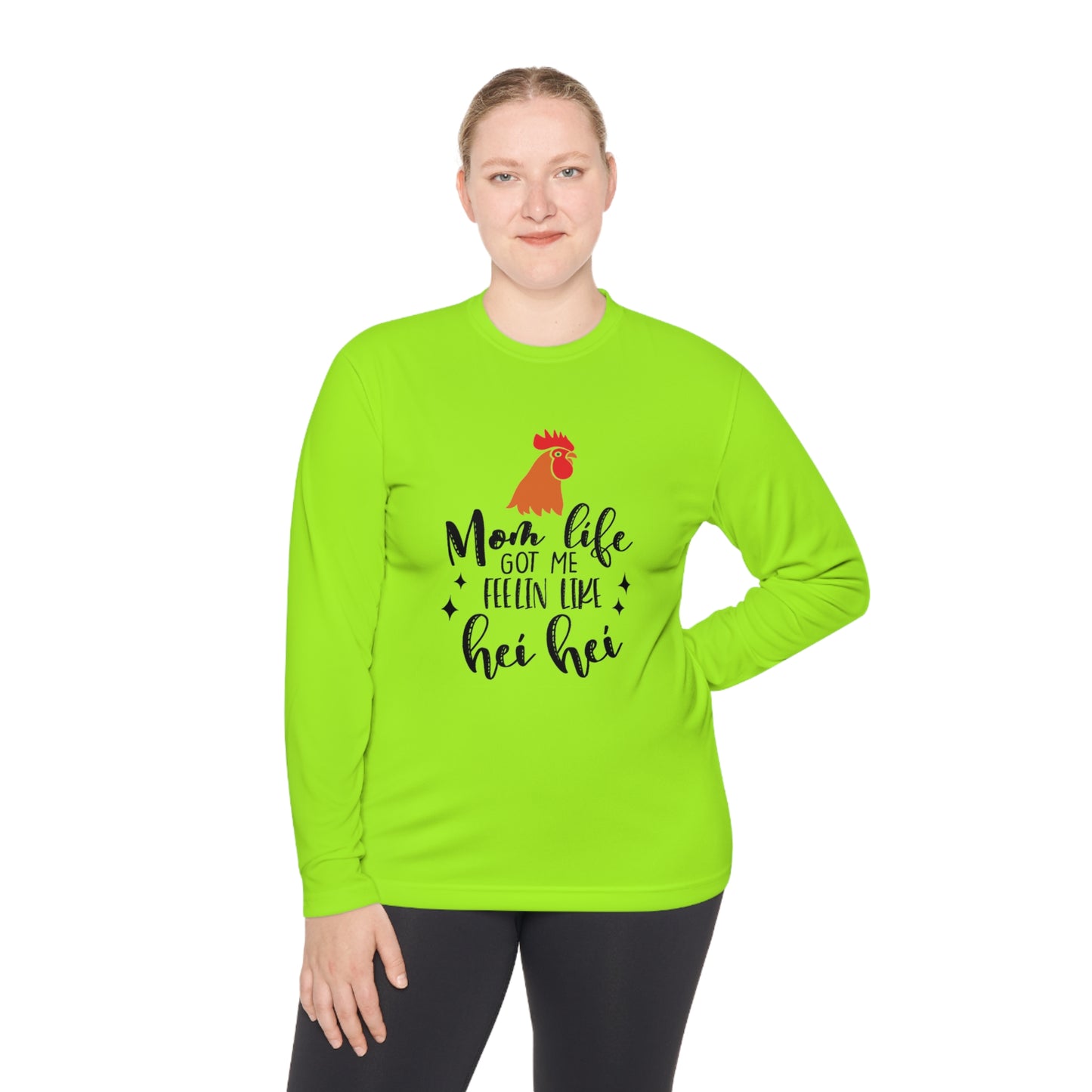 Mom life- Rooster- Unisex Lightweight Long Sleeve Tee