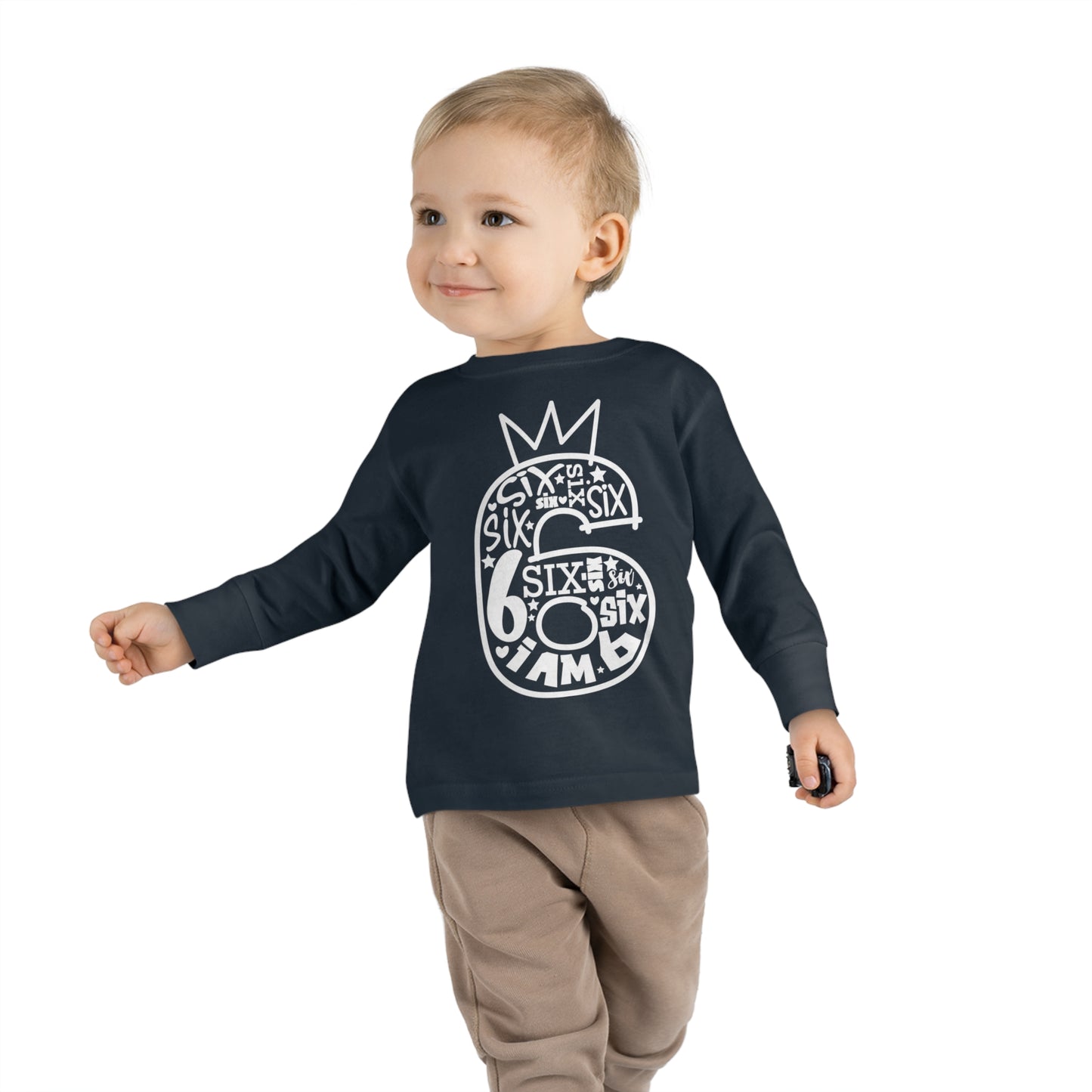 I'm six-Toddler Long Sleeve Tee