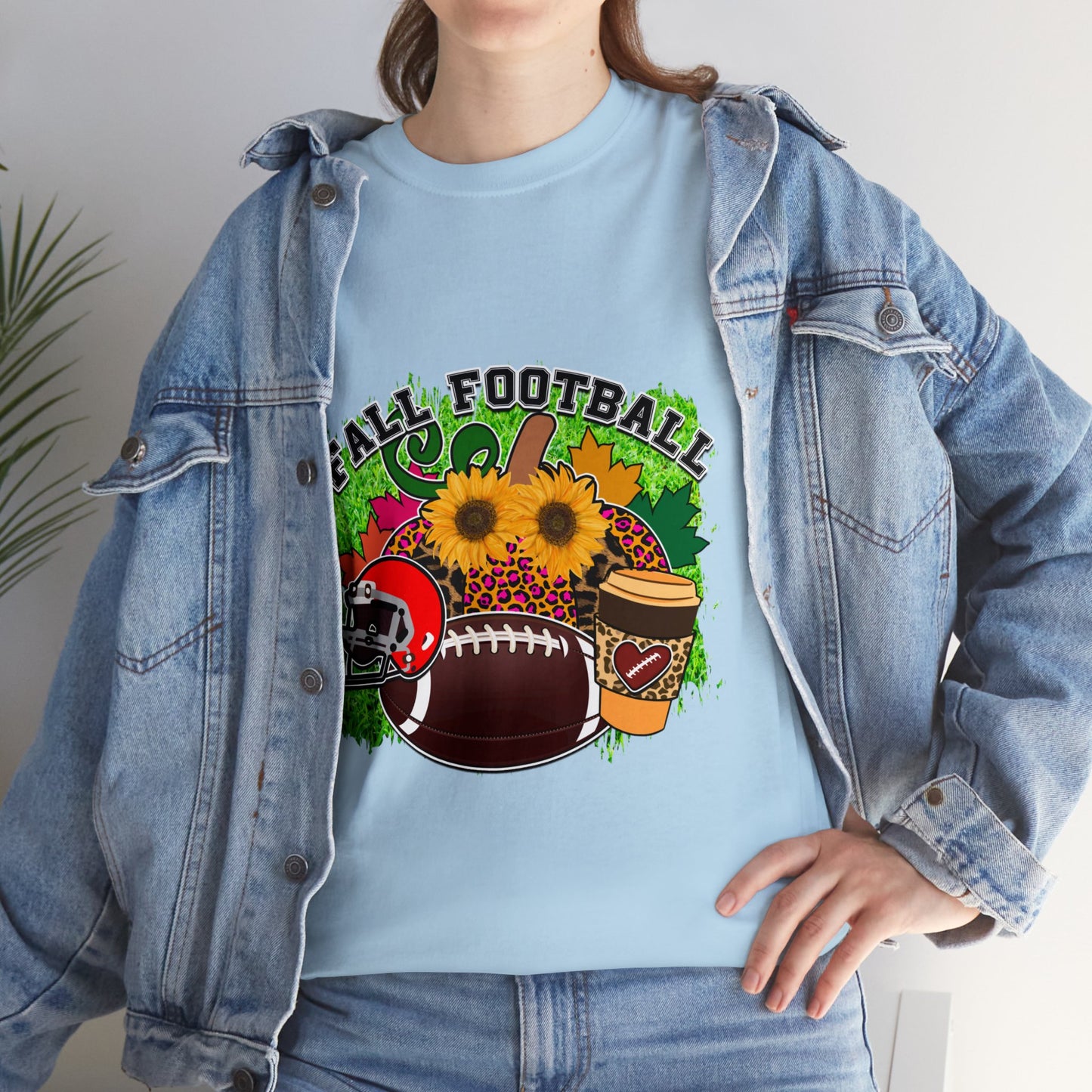 Fall Football- Unisex Heavy Cotton Tee