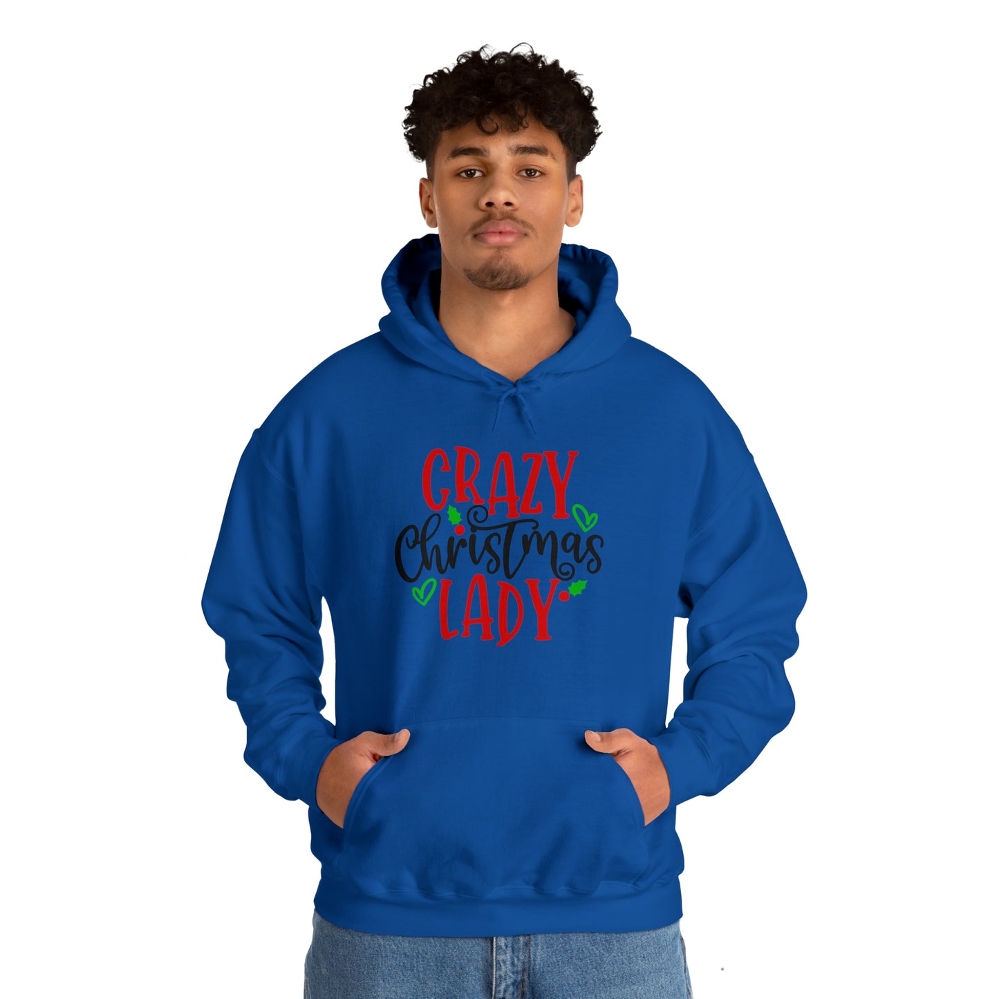 Crazy Christmas Lady - Unisex Heavy Blend™ Hooded Sweatshirt