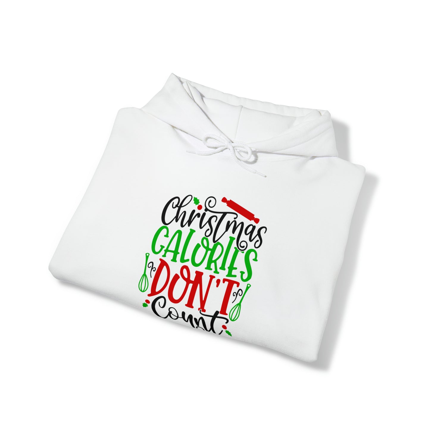 Christmas calories don't count- Unisex Heavy Blend™ Hooded Sweatshirt