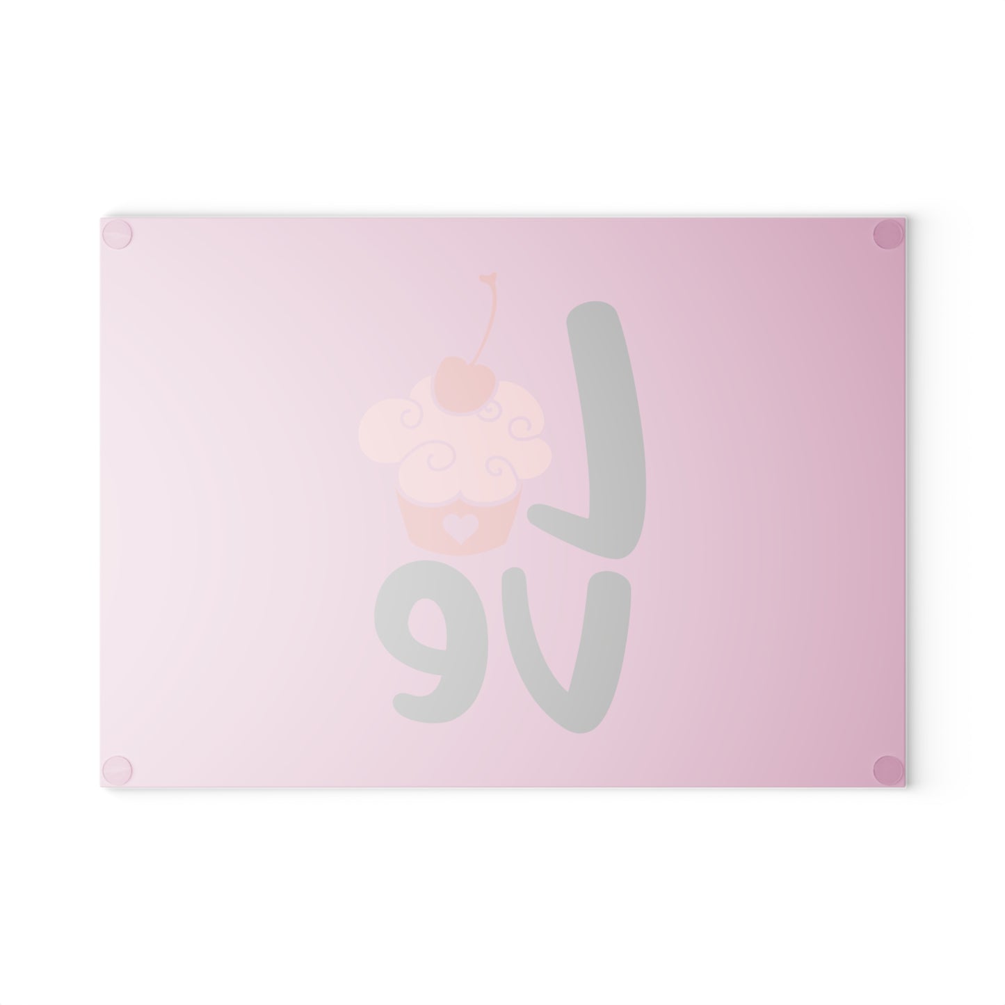 Love cupcake- Glass Cutting Board