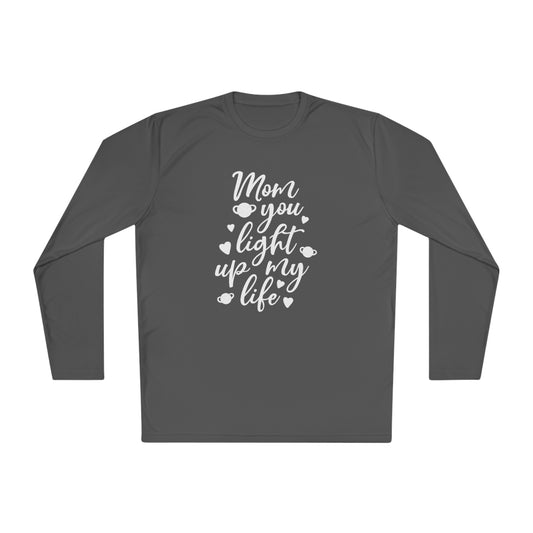 Mom you light up my life- Unisex Lightweight Long Sleeve Tee