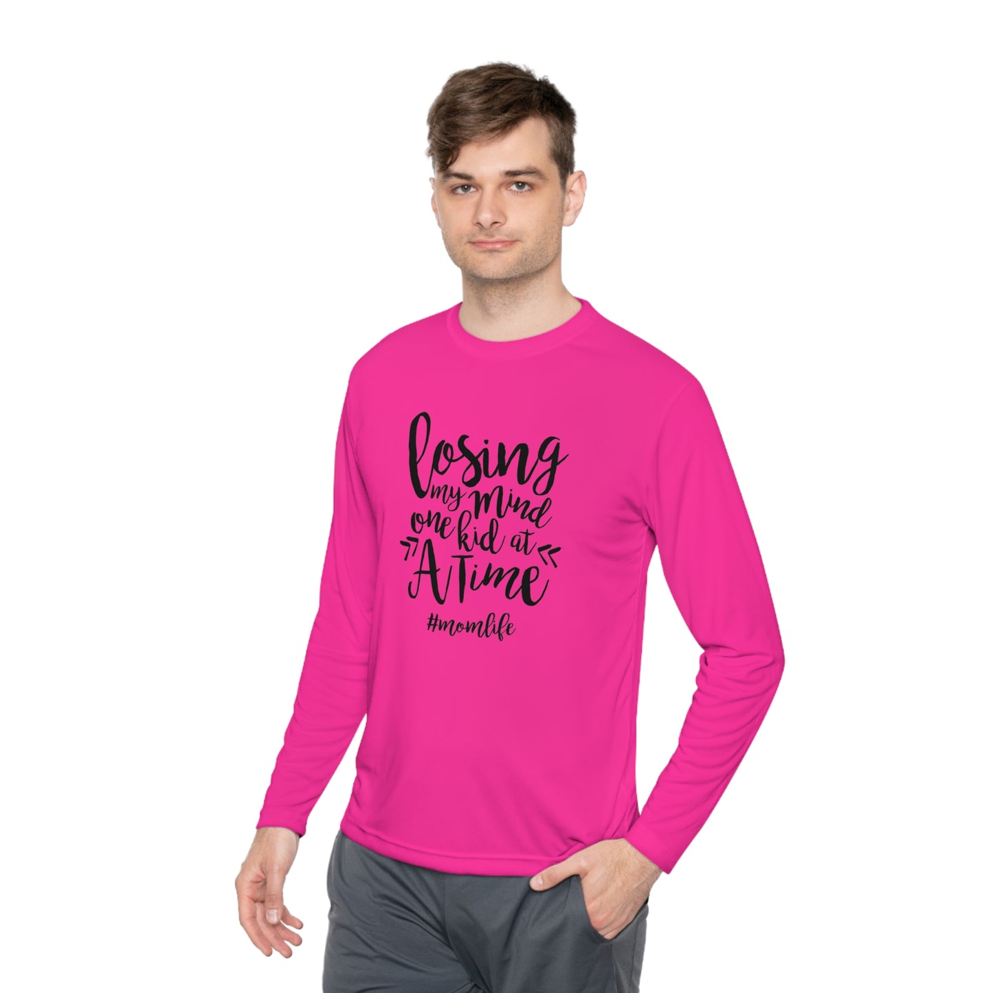 Losing my mind, one kid at a time- Unisex Lightweight Long Sleeve Tee