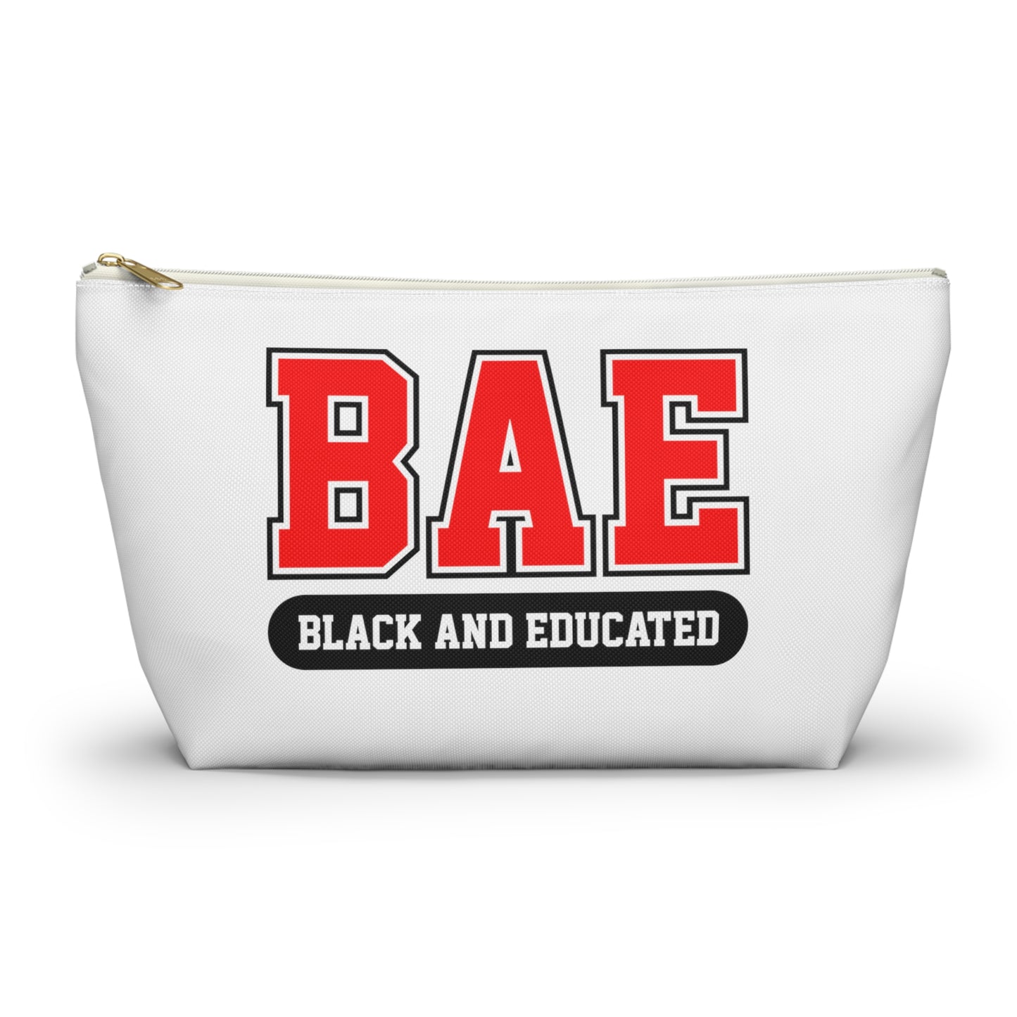 BAE- Black and Educated - Red-Accessory Pouch w T-bottom