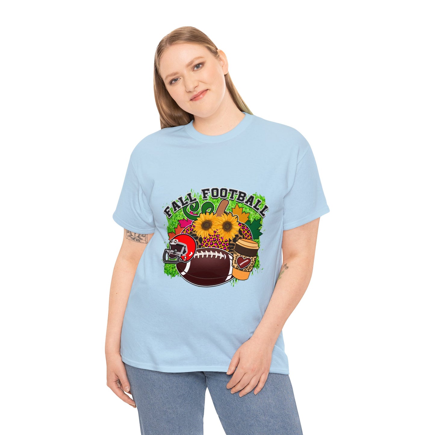 Fall Football- Unisex Heavy Cotton Tee