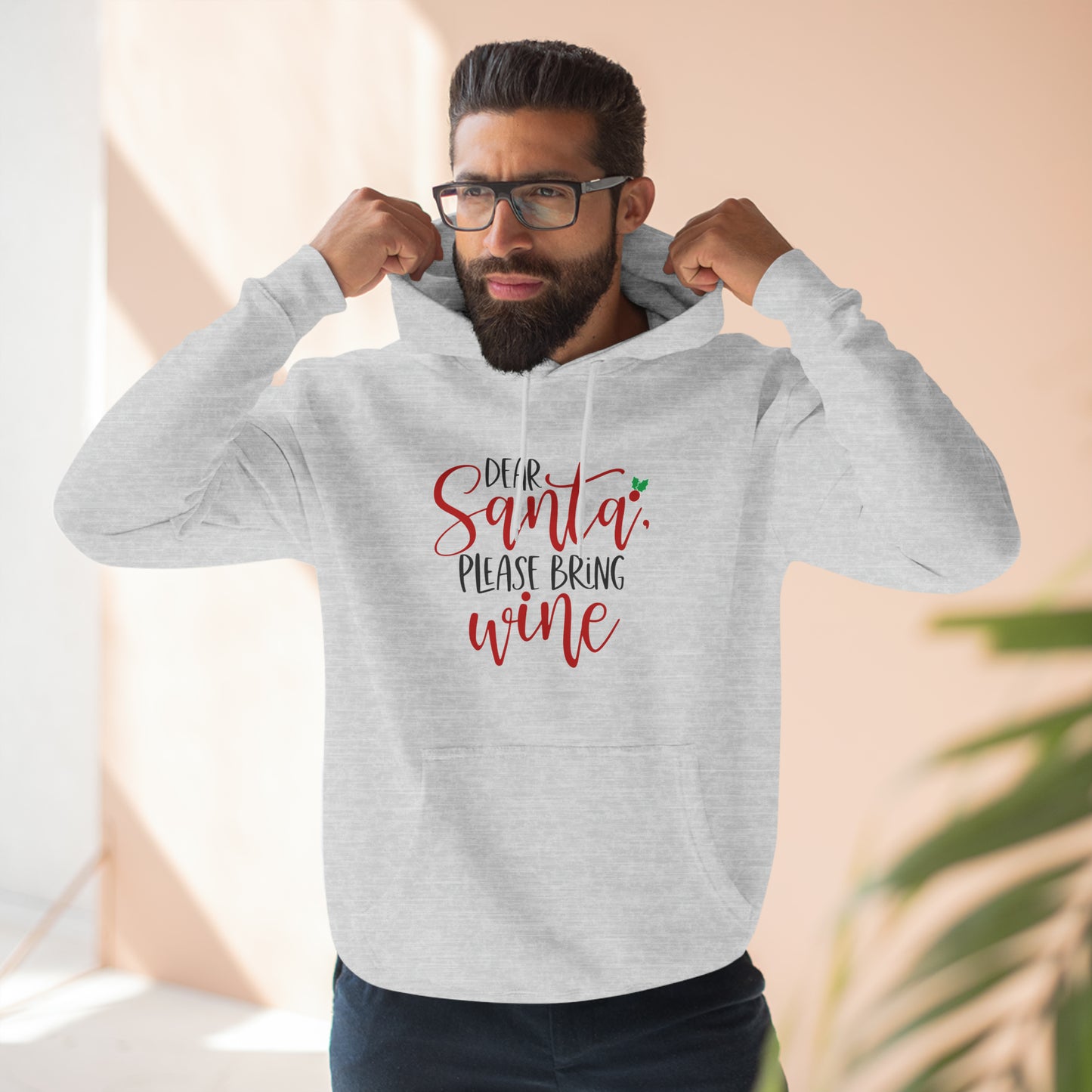 Please bring wine- Unisex Premium Pullover Hoodie