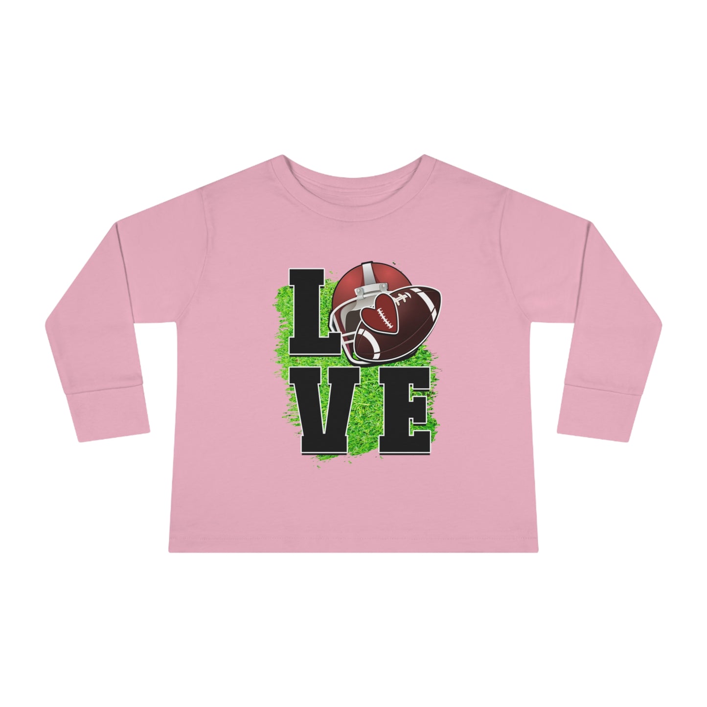 I love football-Toddler Long Sleeve Tee