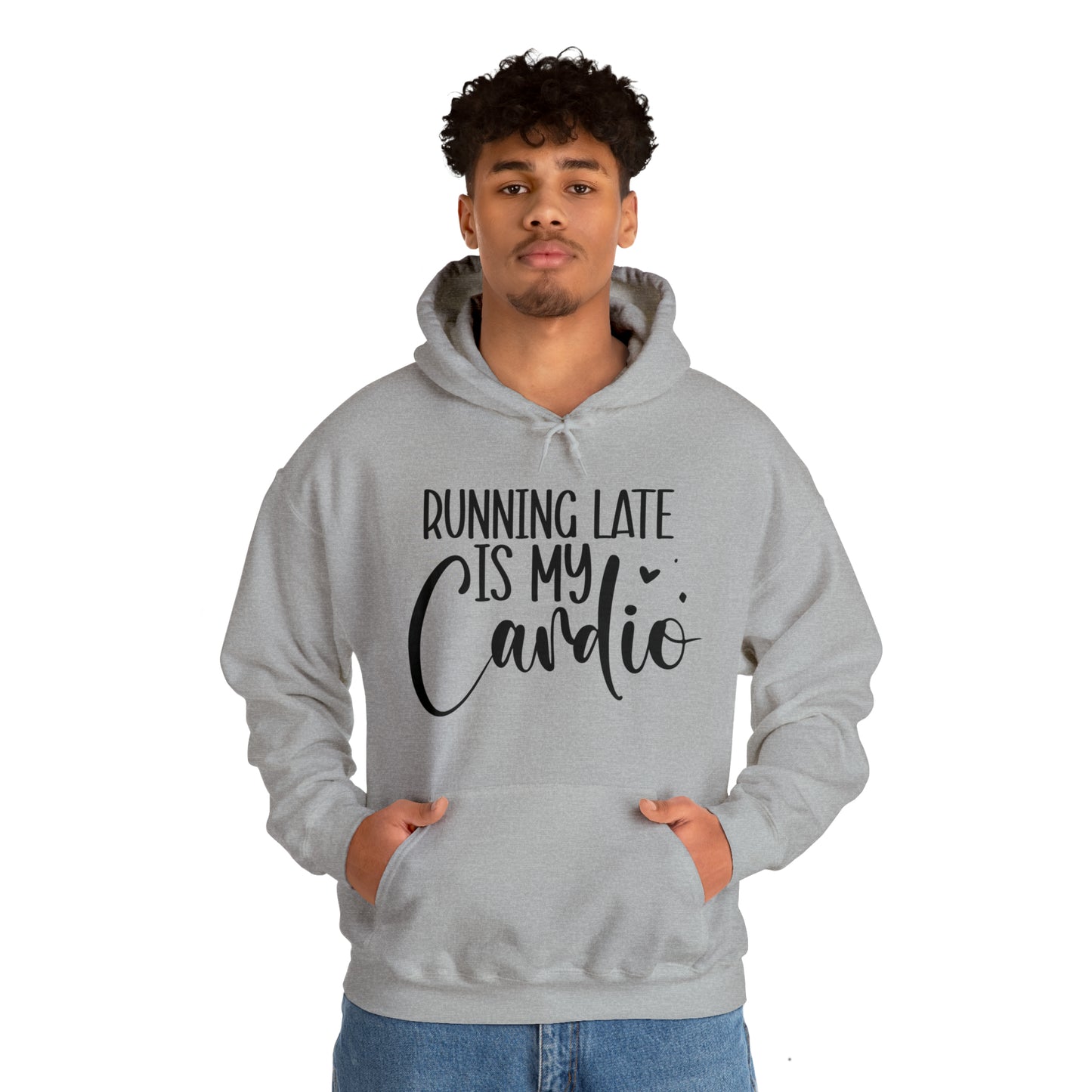 Running late is my cardio-Unisex Heavy Blend™ Hooded Sweatshirt