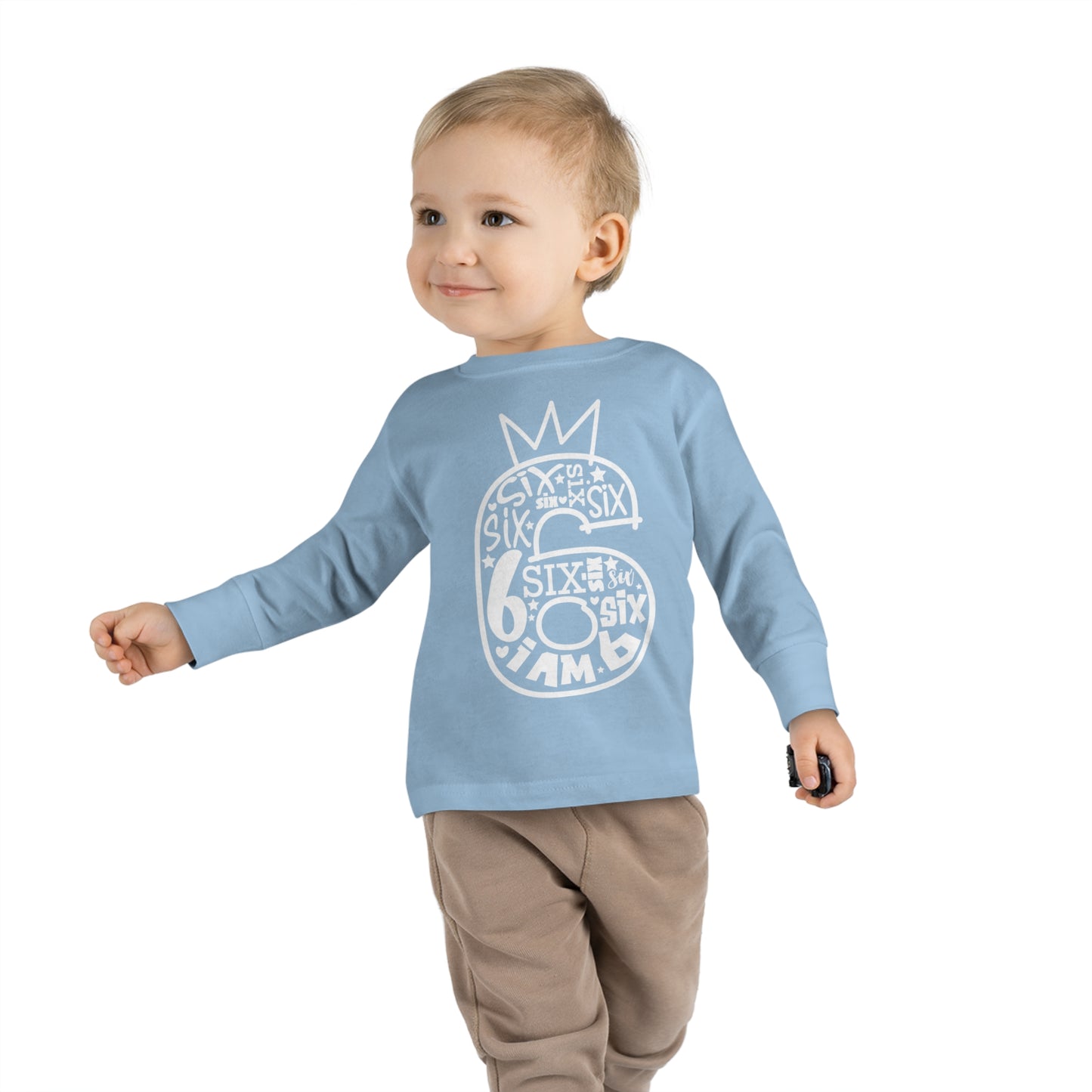 I'm six-Toddler Long Sleeve Tee