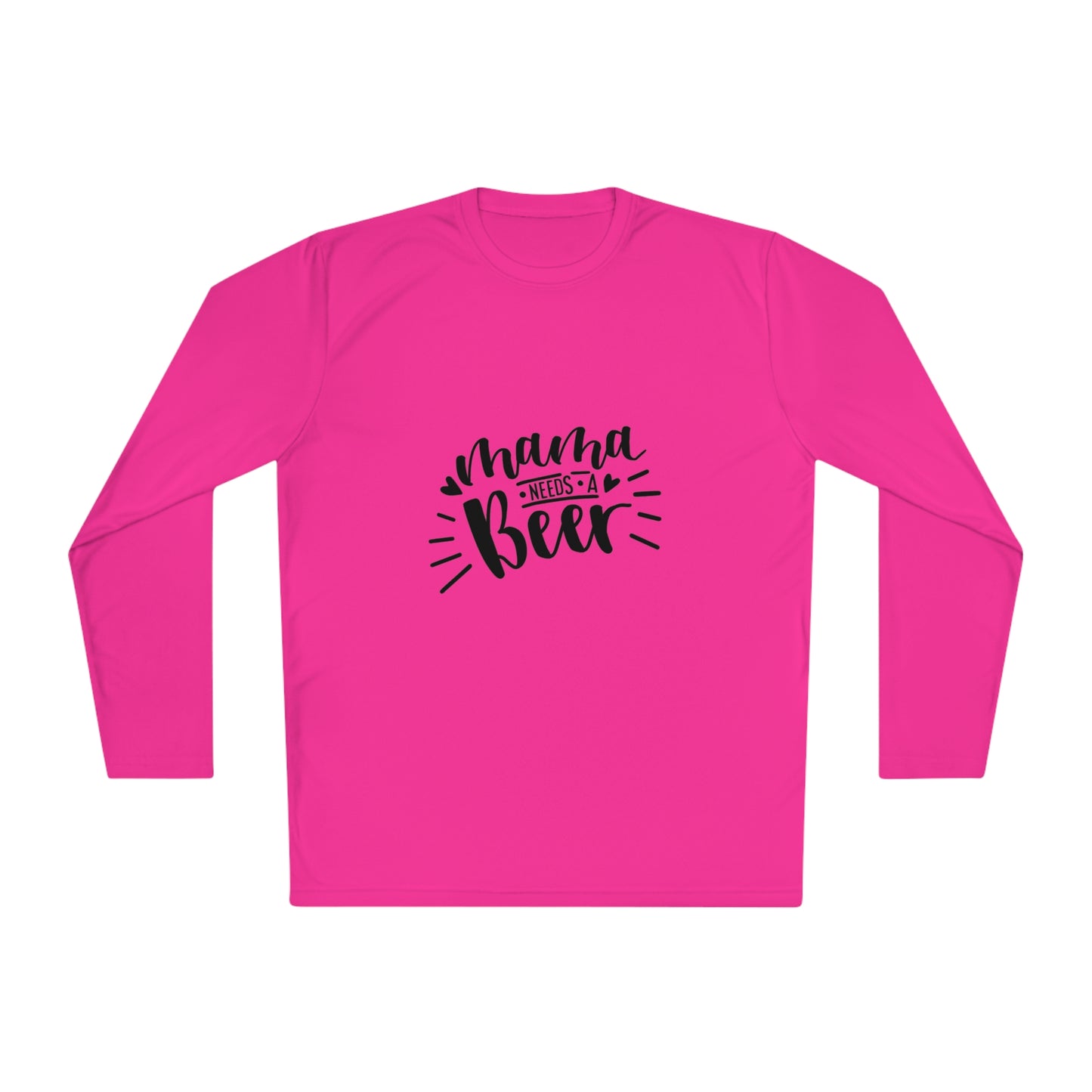 Momma needs a beer- Unisex Lightweight Long Sleeve Tee