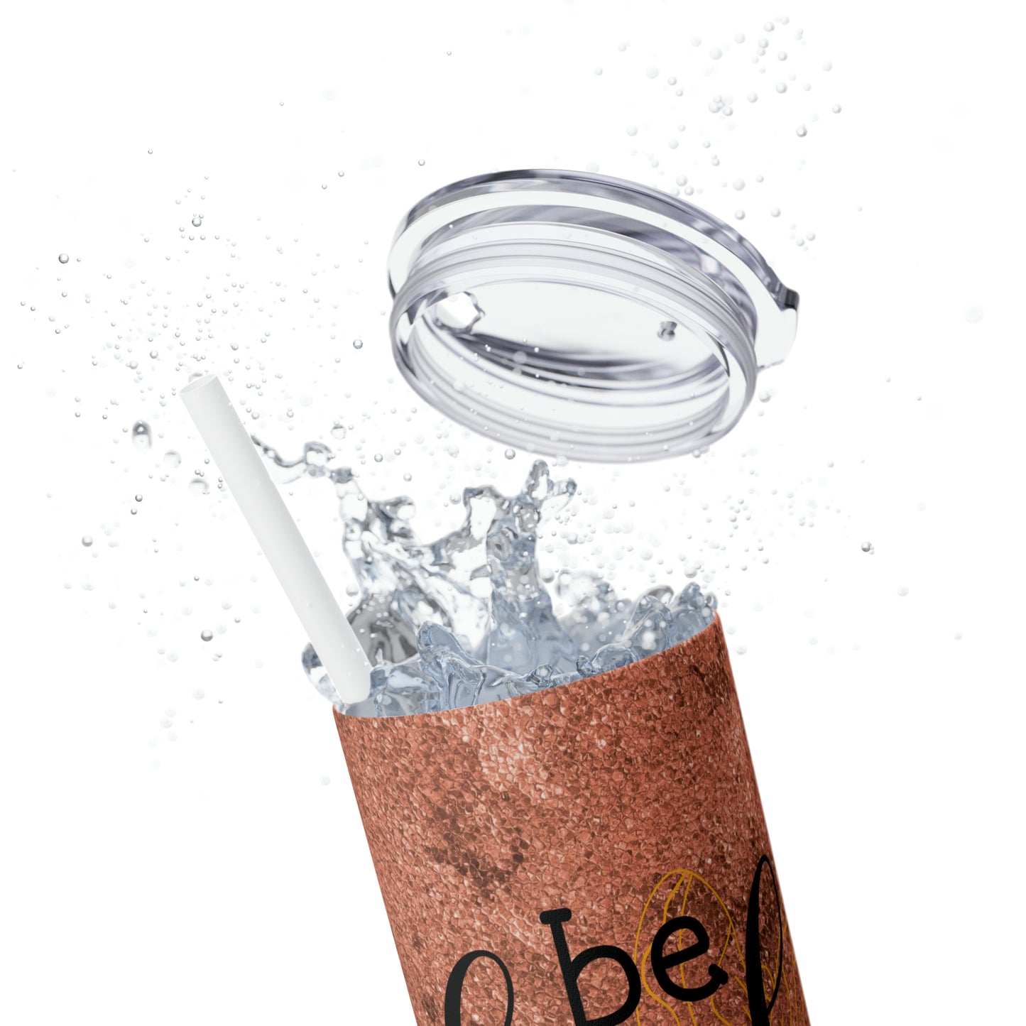 Be kind-Skinny Tumbler with Straw, 20oz