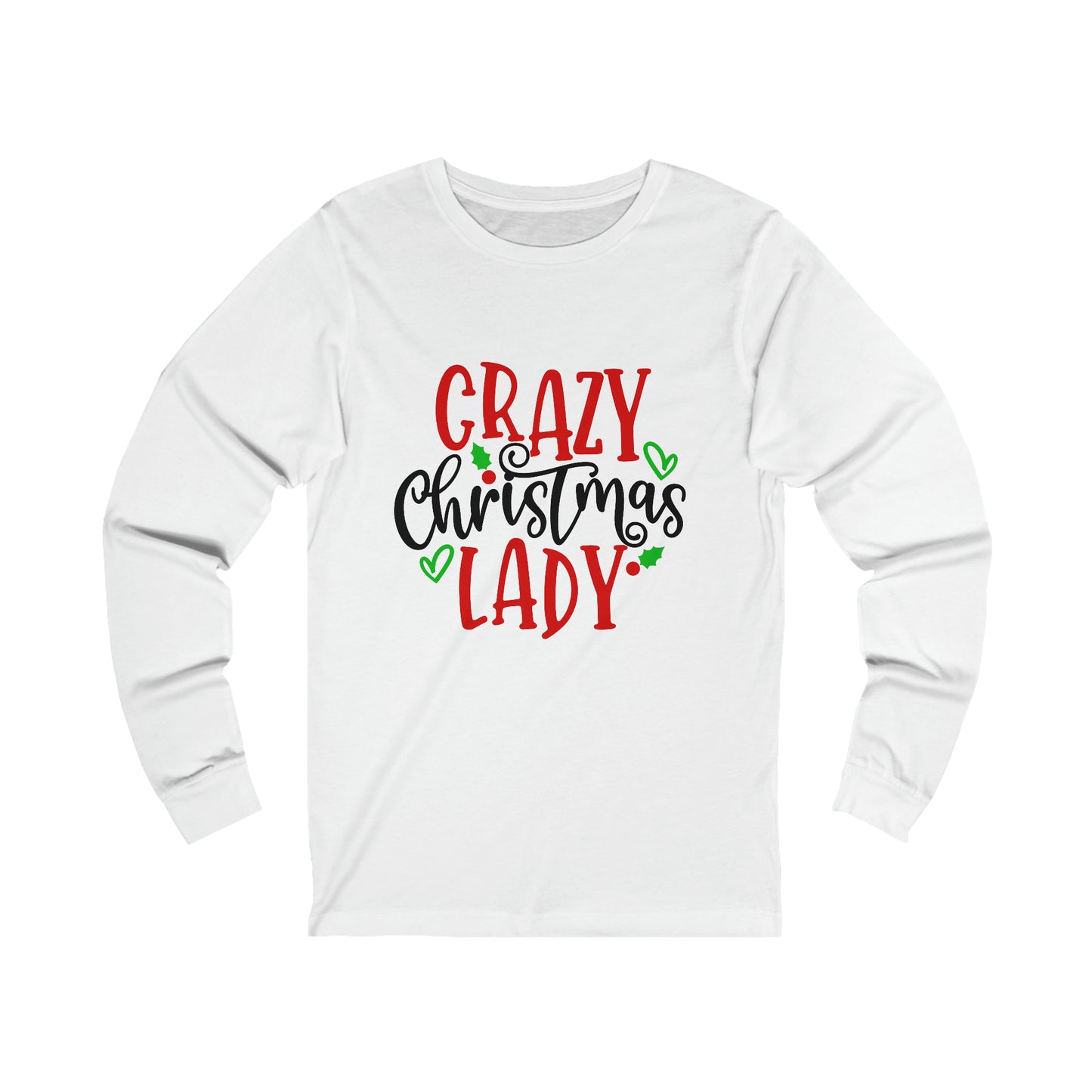 Crazy christmas lady-Unisex Jersey Long Sleeve Tee