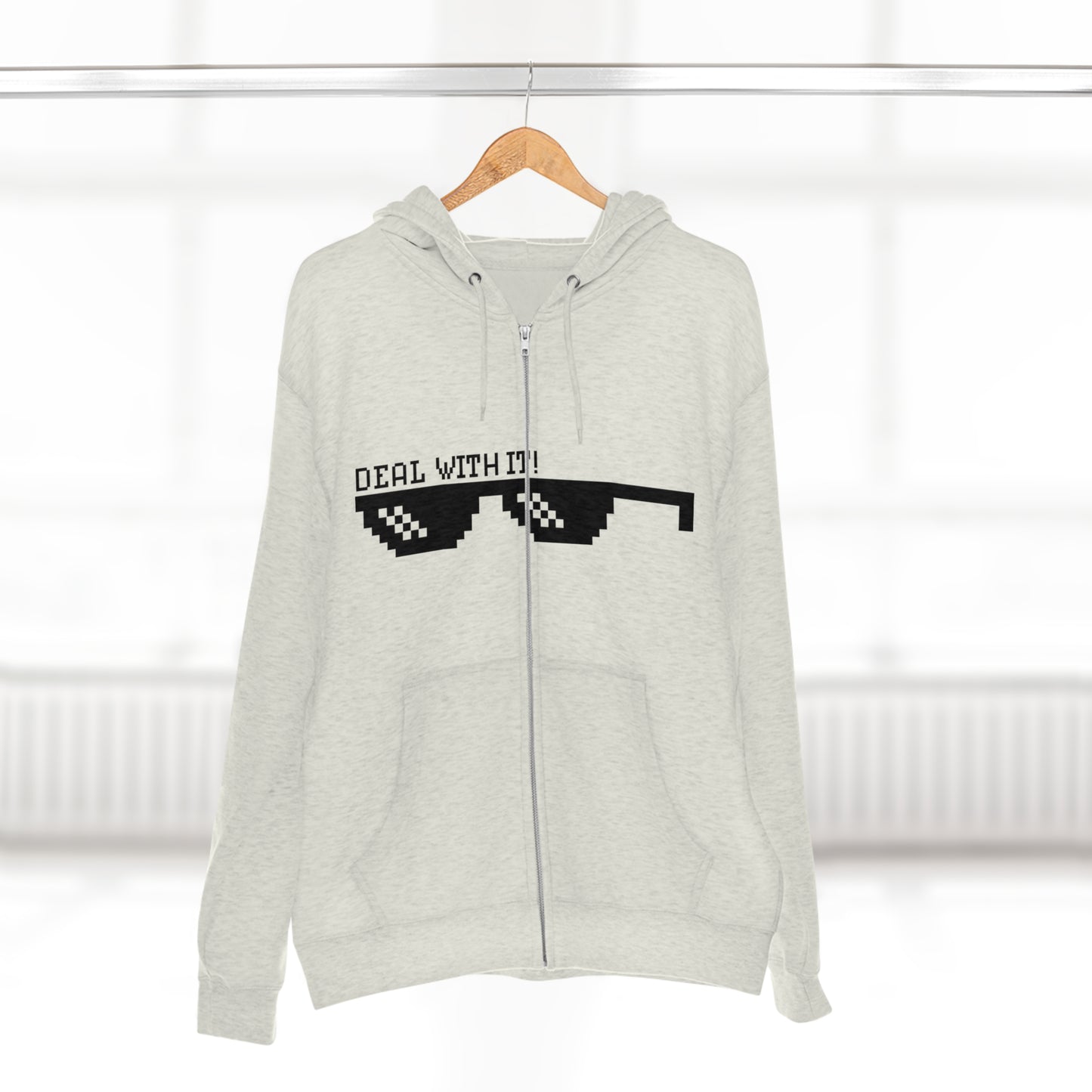 DEAL WITH IT-Unisex Premium Full Zip Hoodie