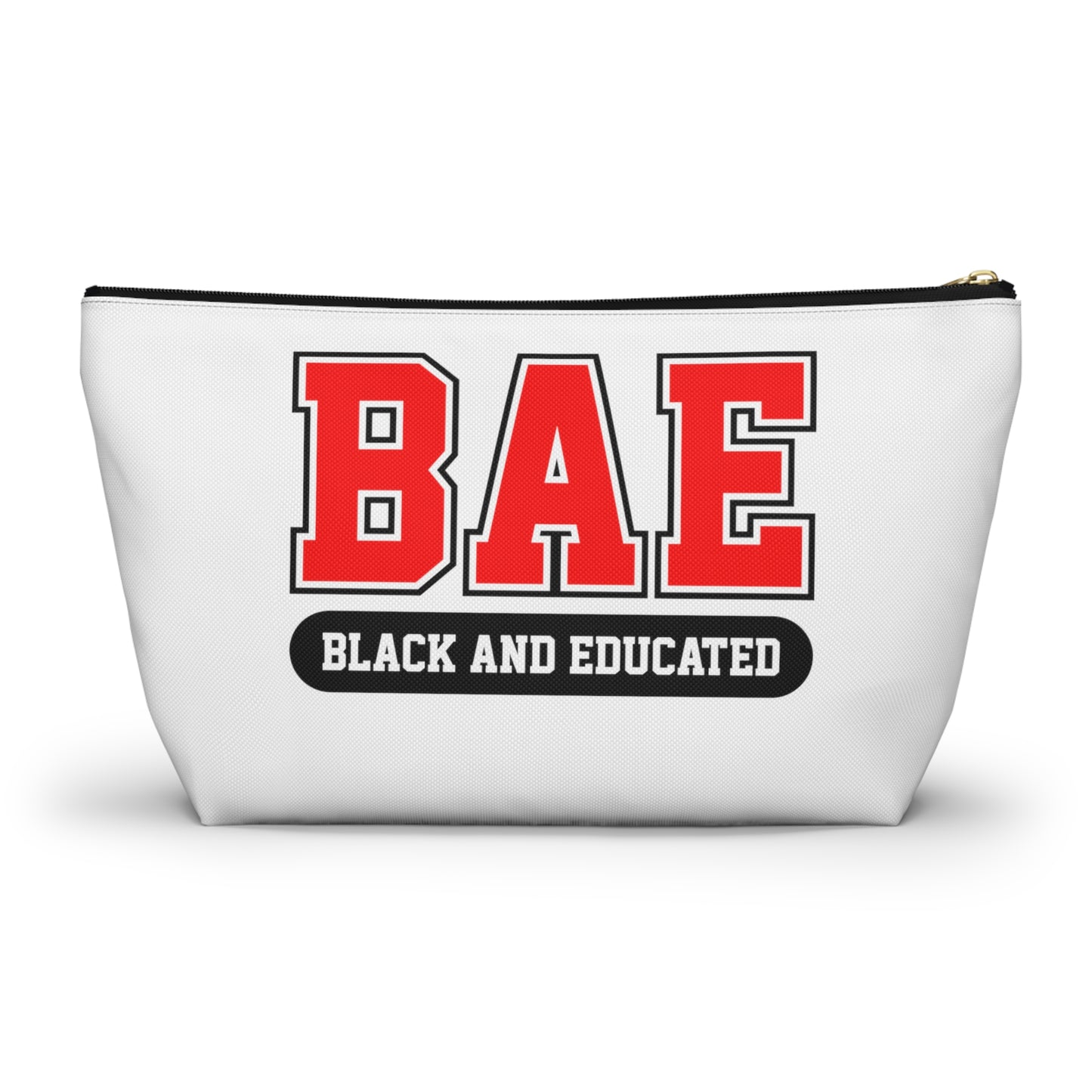 BAE- Black and Educated - Red-Accessory Pouch w T-bottom