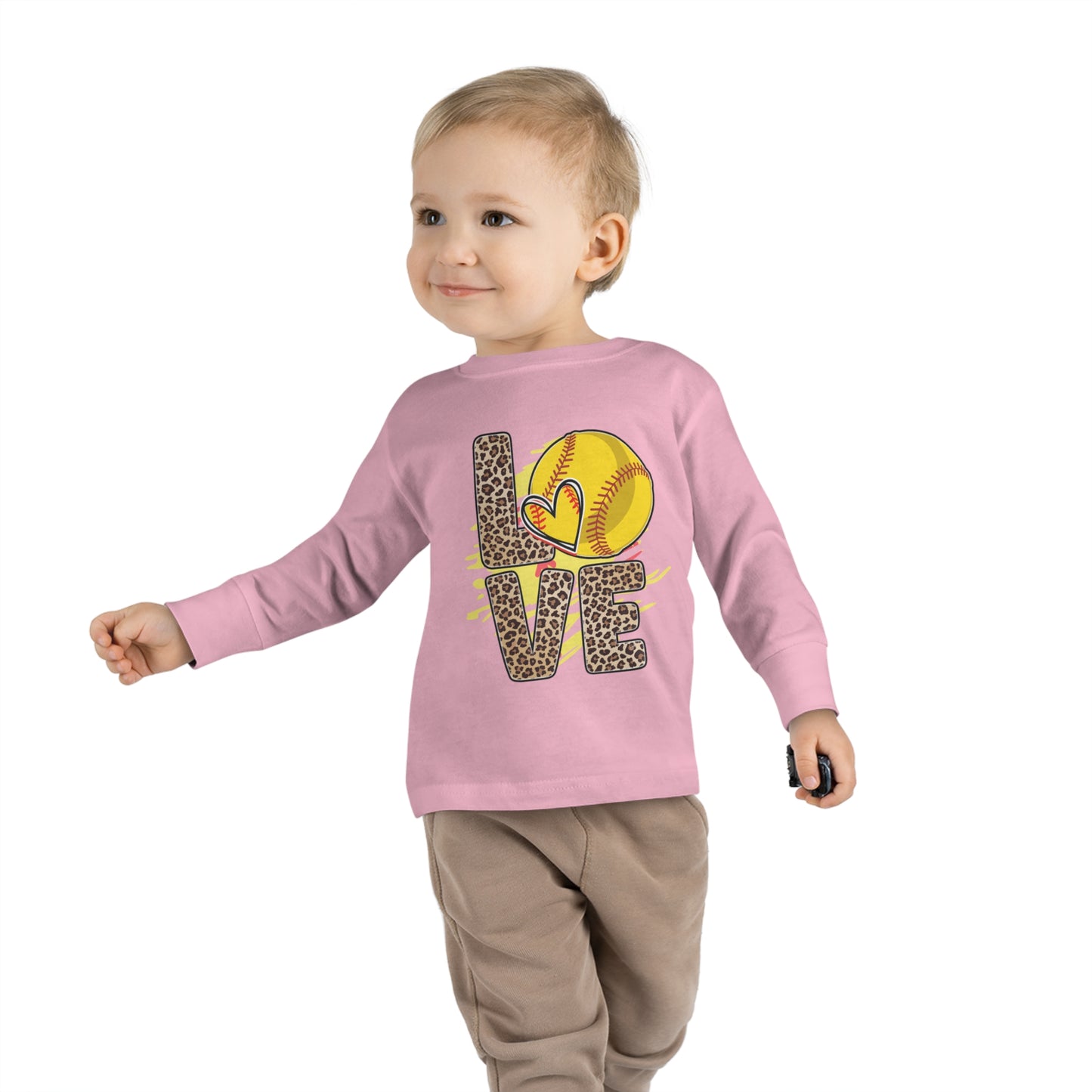 I love Baseball-Toddler Long Sleeve Tee