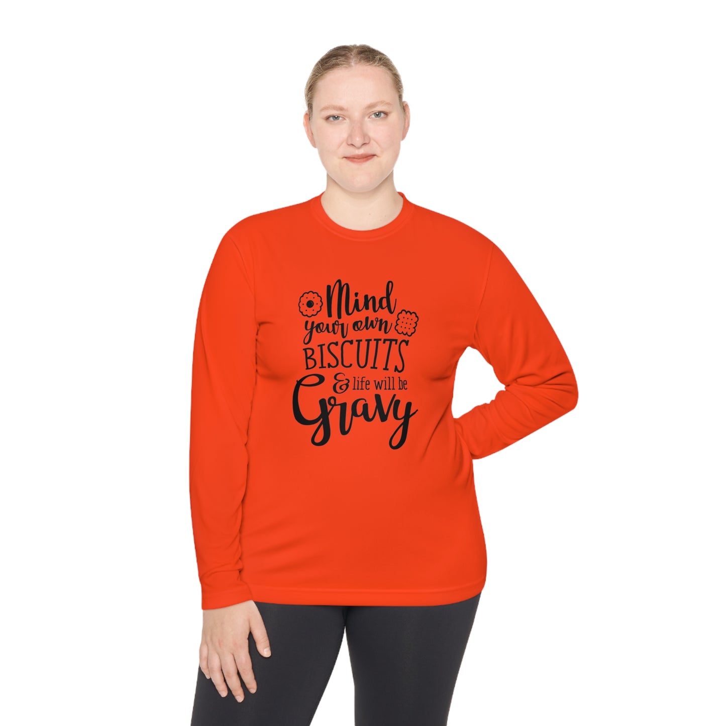 Mind your own biscuits - Unisex Lightweight Long Sleeve Tee