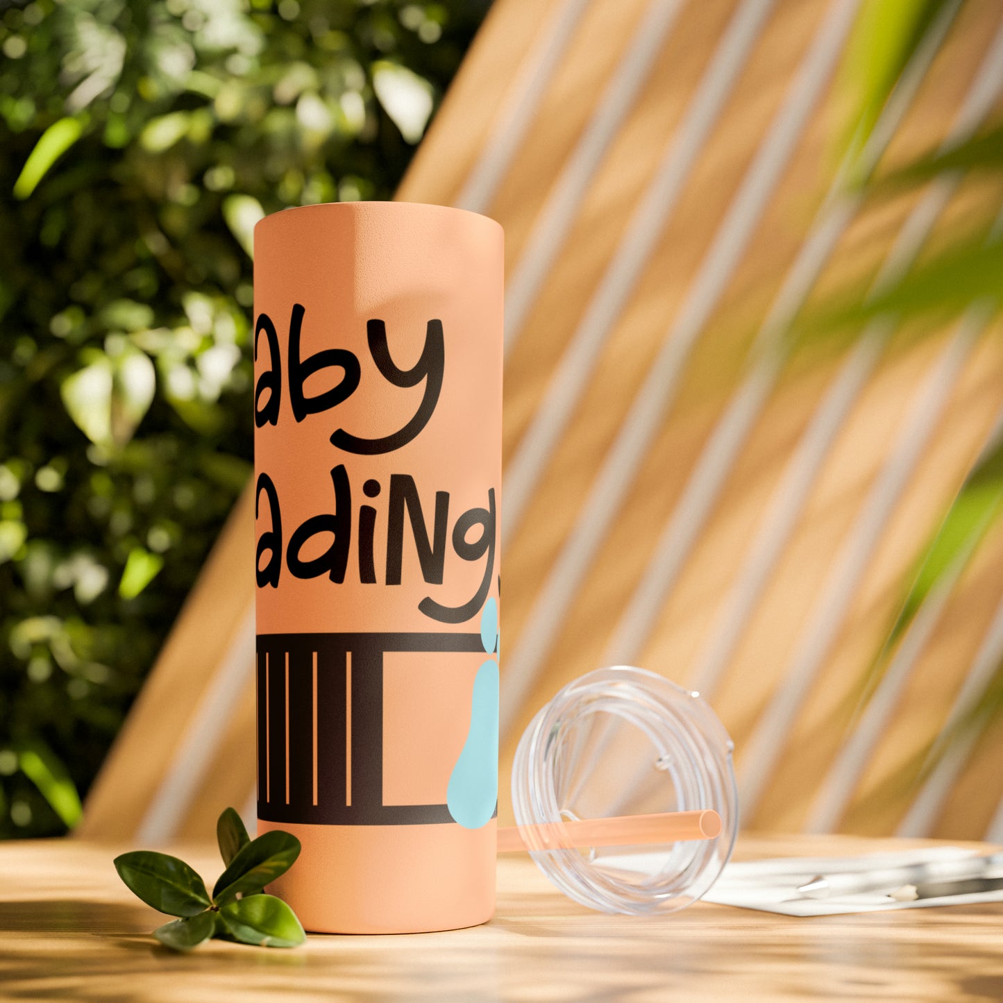 Baby loading- Skinny Tumbler with Straw, 20oz