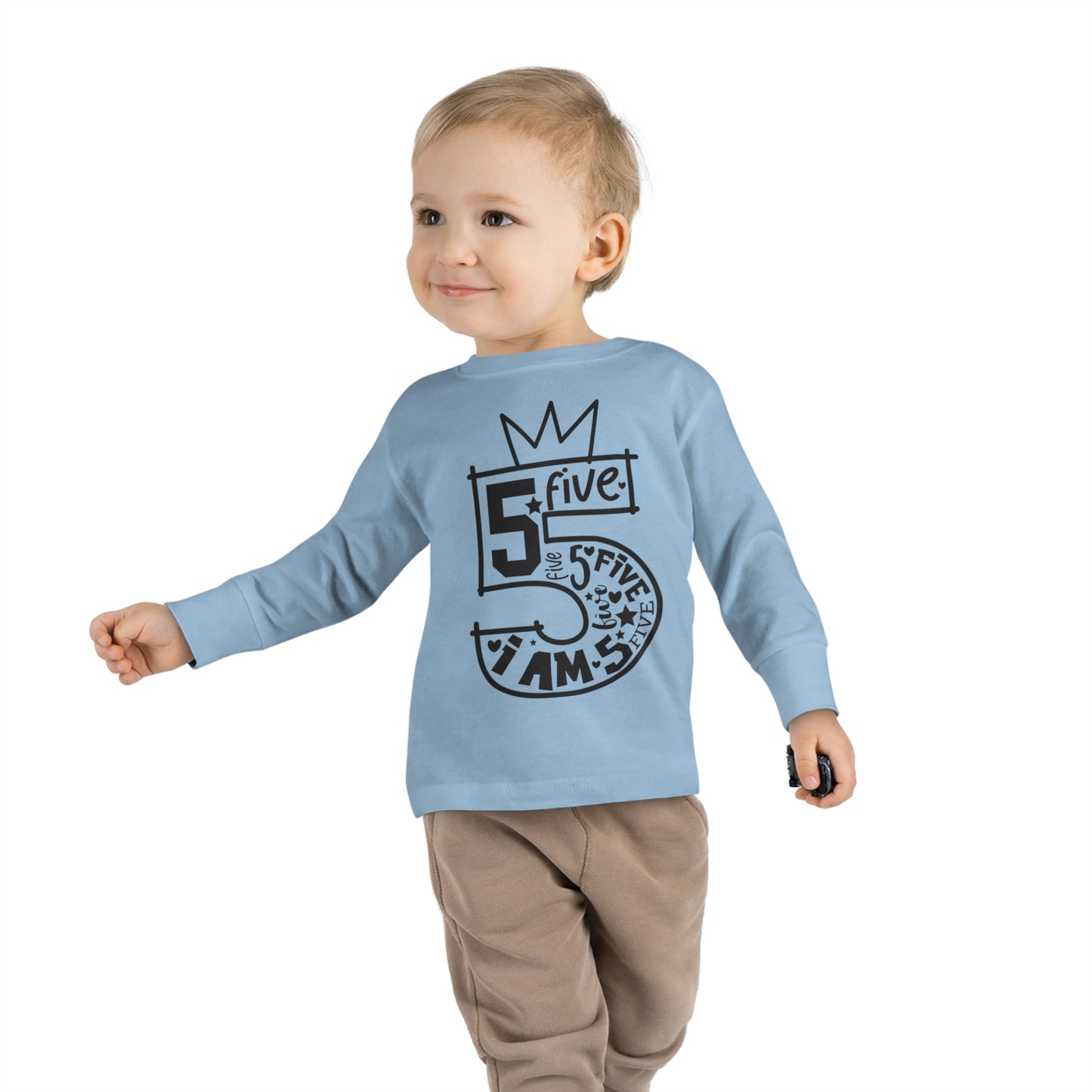 I'm five- Toddler Long Sleeve Tee