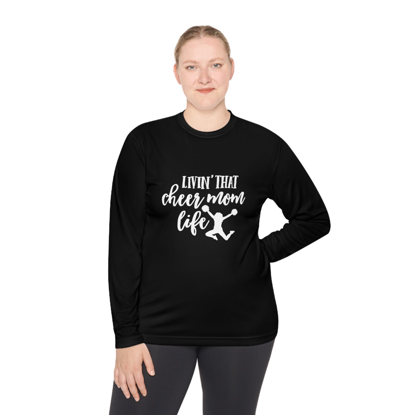 Living  that cheer  mom life- Unisex Lightweight Long Sleeve Tee