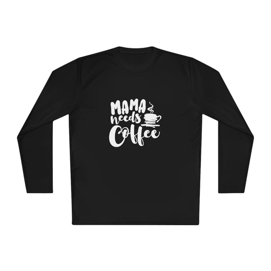 Momma needs coffee- Unisex Lightweight Long Sleeve Tee