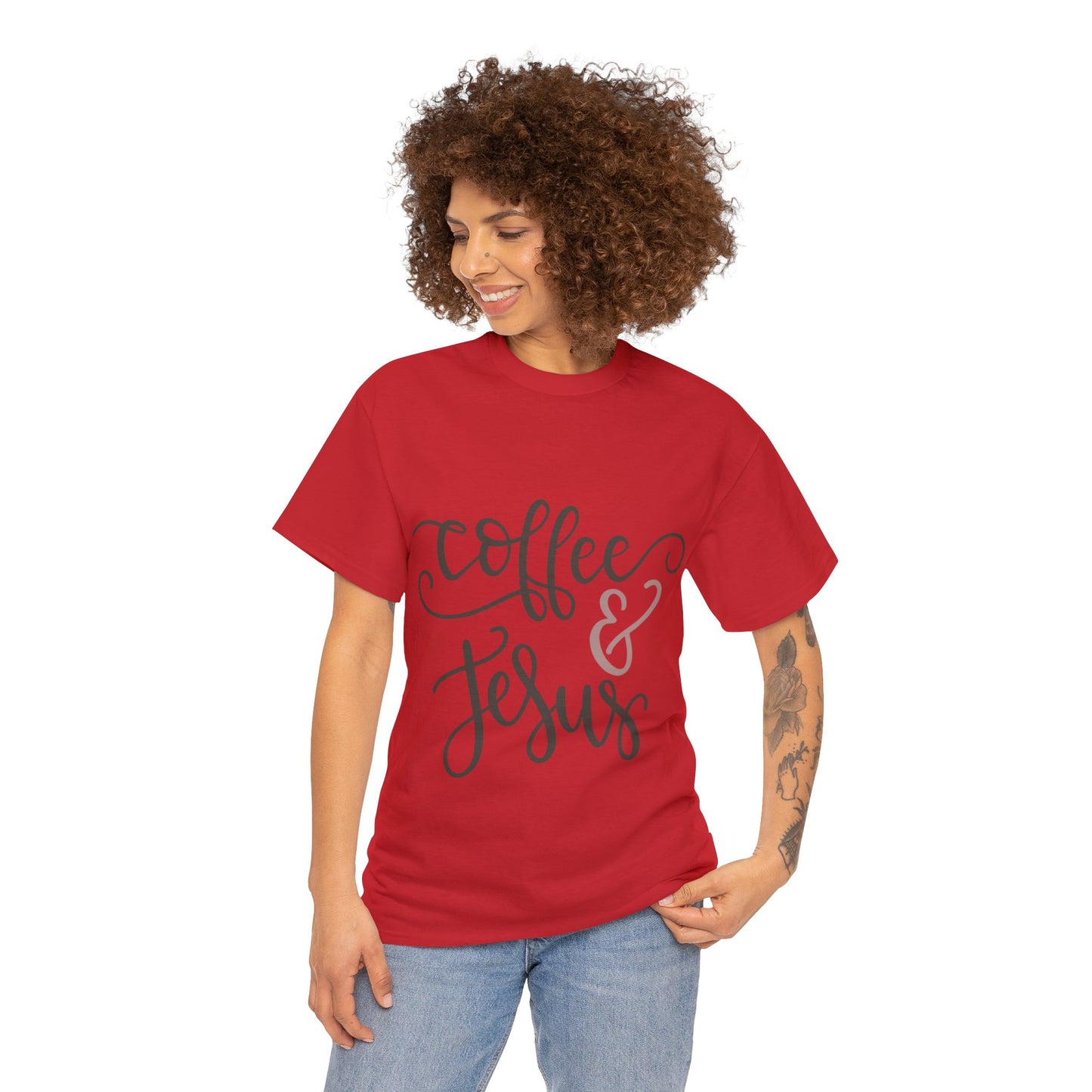 Coffee and Jesus - Unisex Heavy Cotton Tee