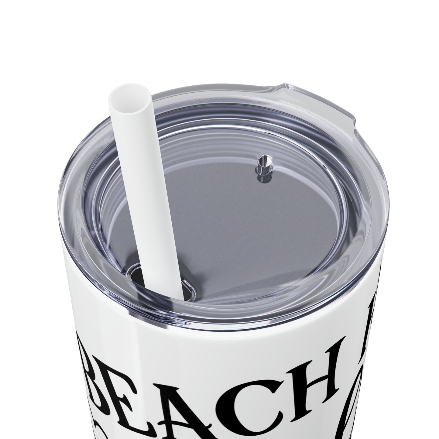 Beach house relax- Skinny Tumbler with Straw, 20oz