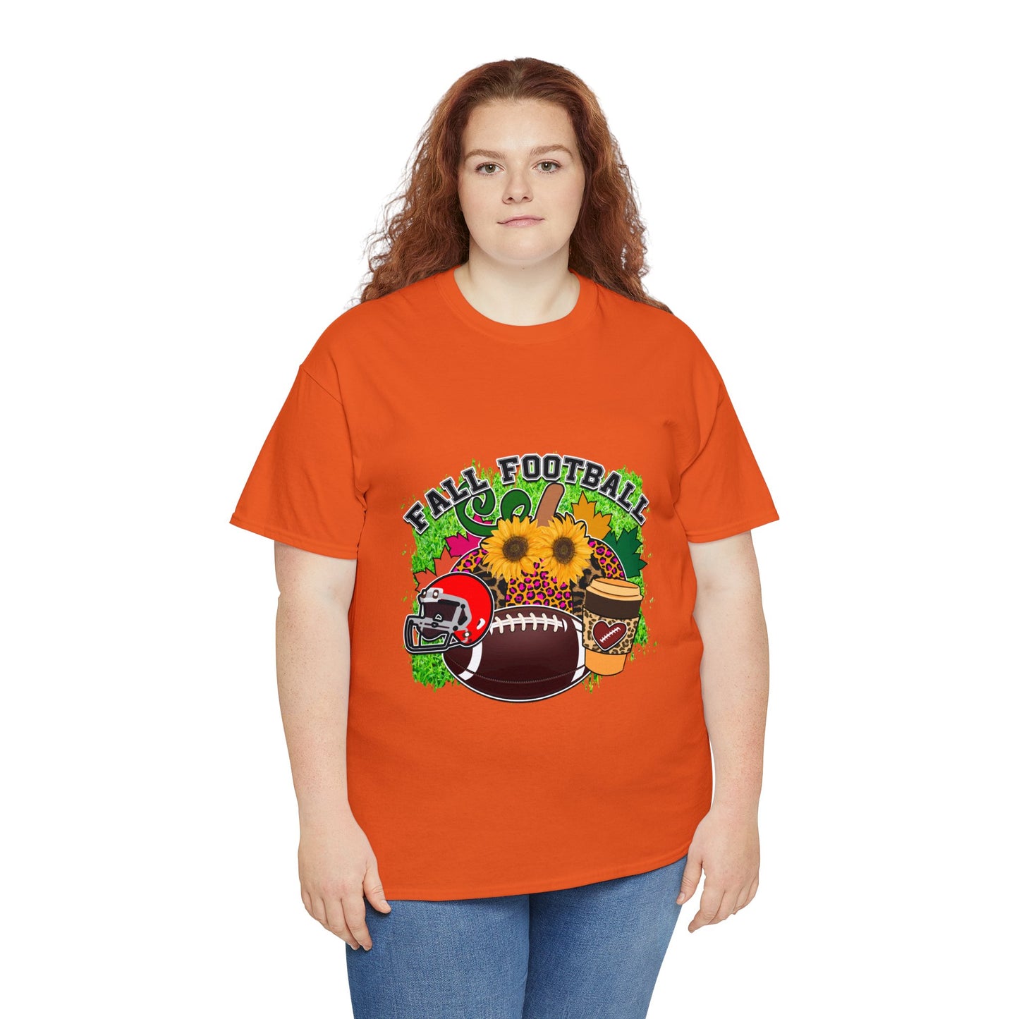 Fall Football- Unisex Heavy Cotton Tee