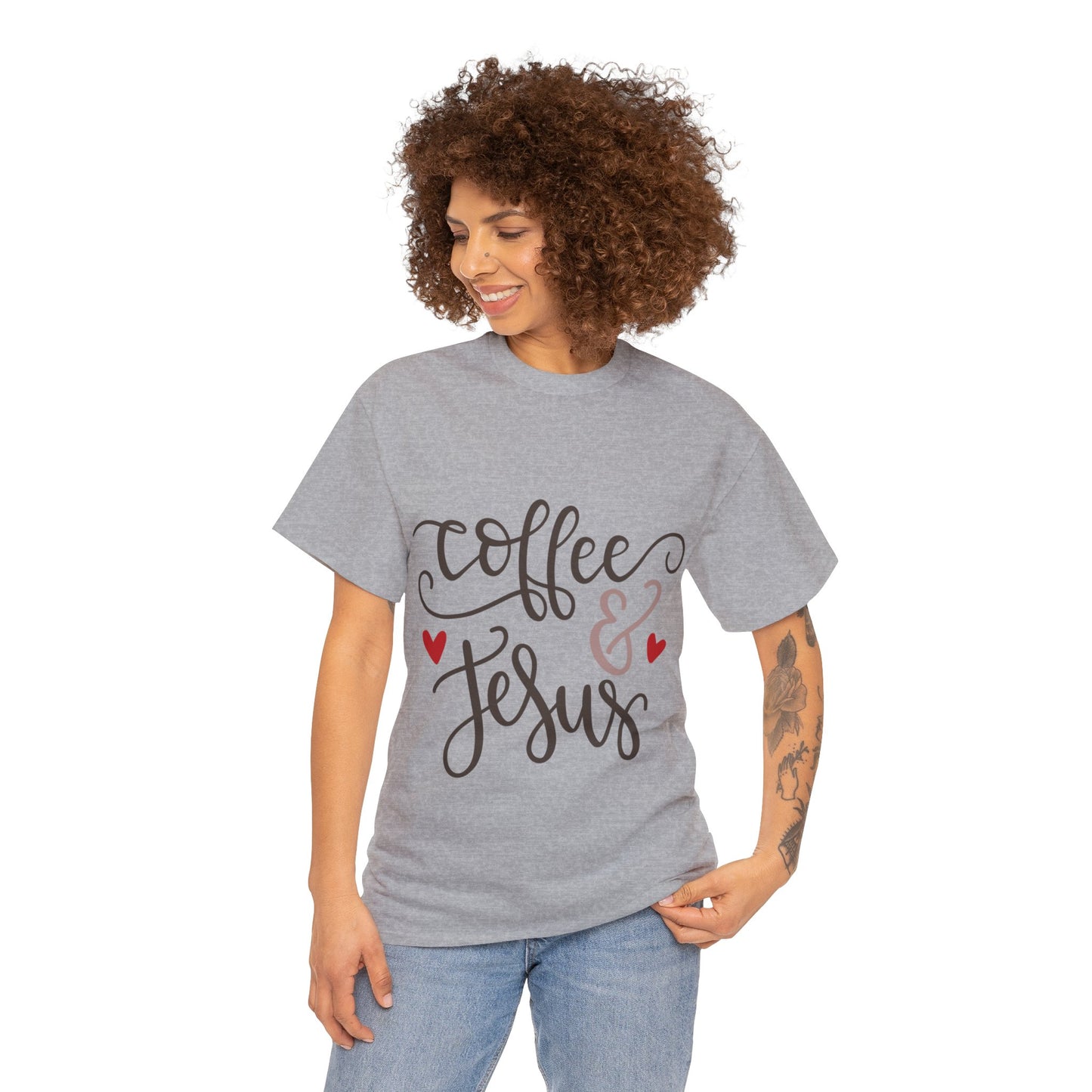 Coffee and Jesus - Unisex Heavy Cotton Tee