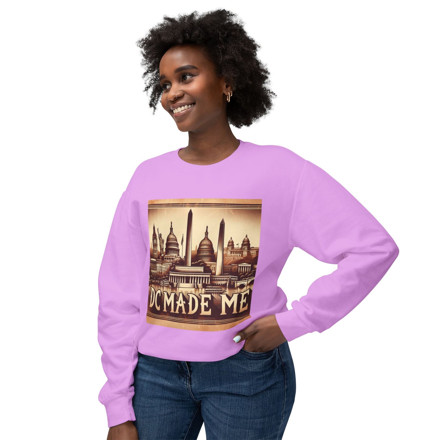 DC Made Me-Unisex Lightweight Crewneck Sweatshirt