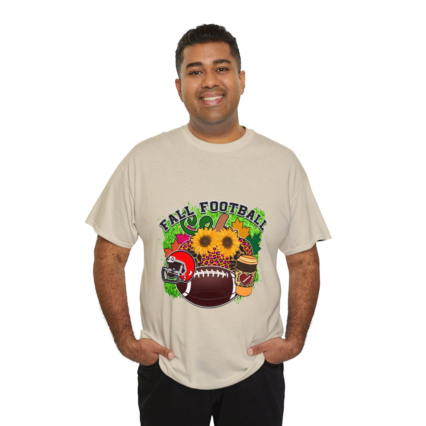 Fall Football- Unisex Heavy Cotton Tee