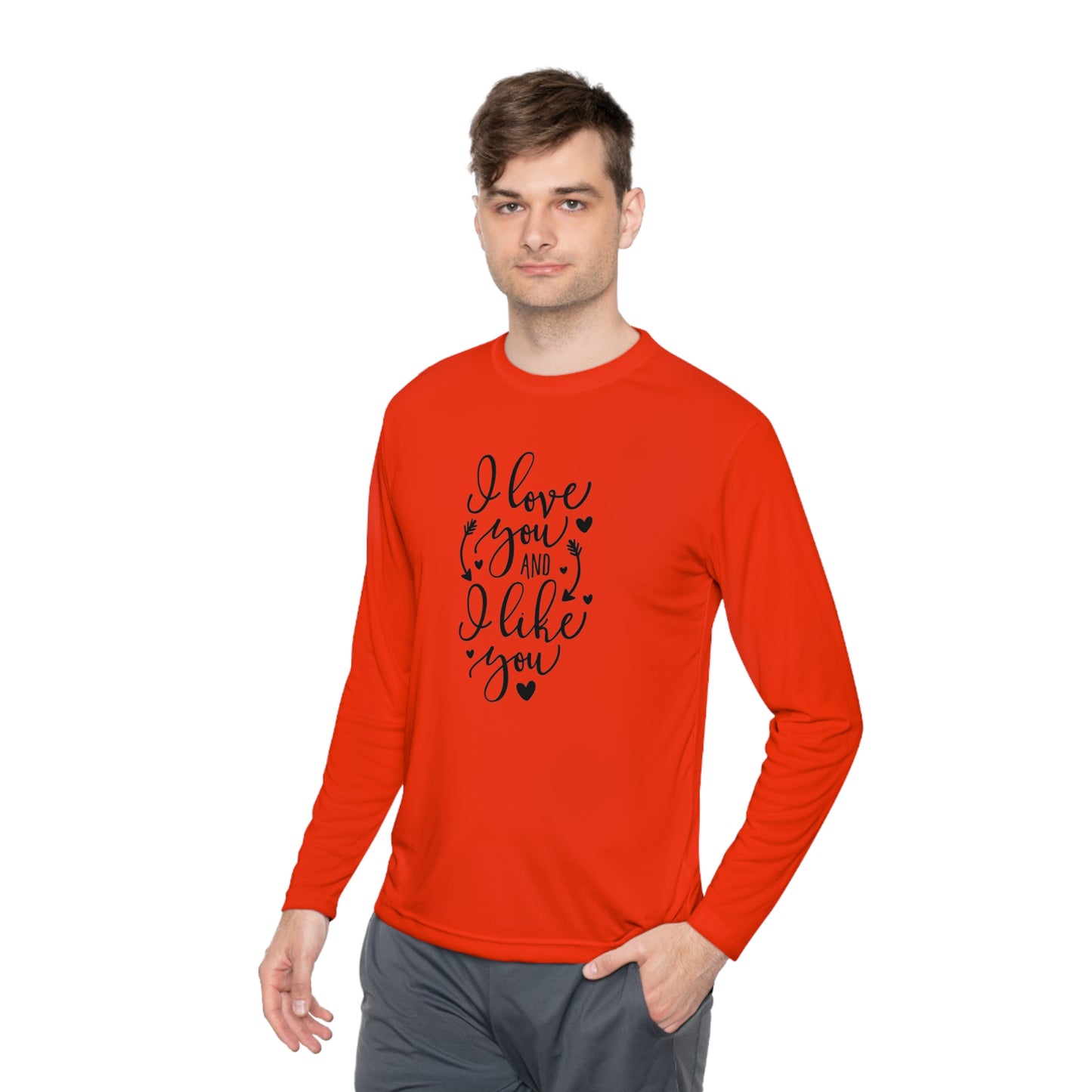 I love you and I like you - Unisex Lightweight Long Sleeve Tee