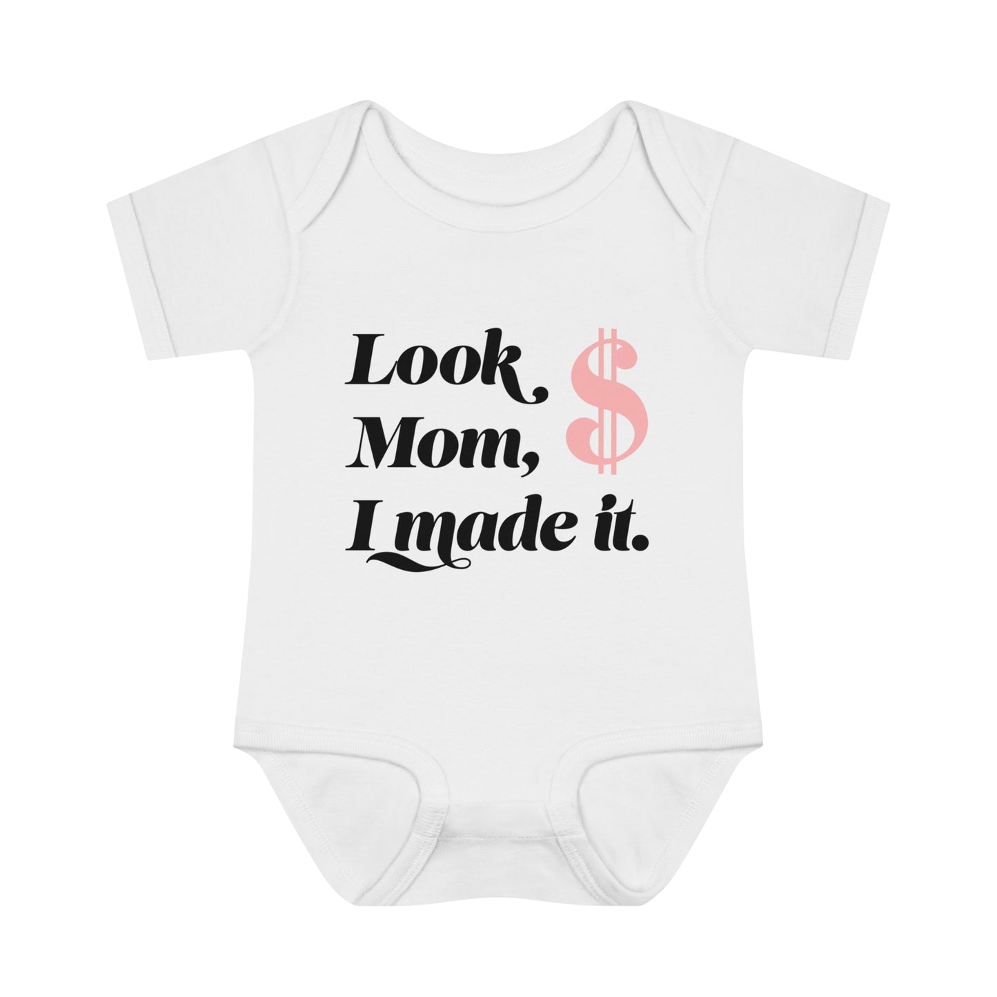 Look mom !-Infant Baby Rib Bodysuit