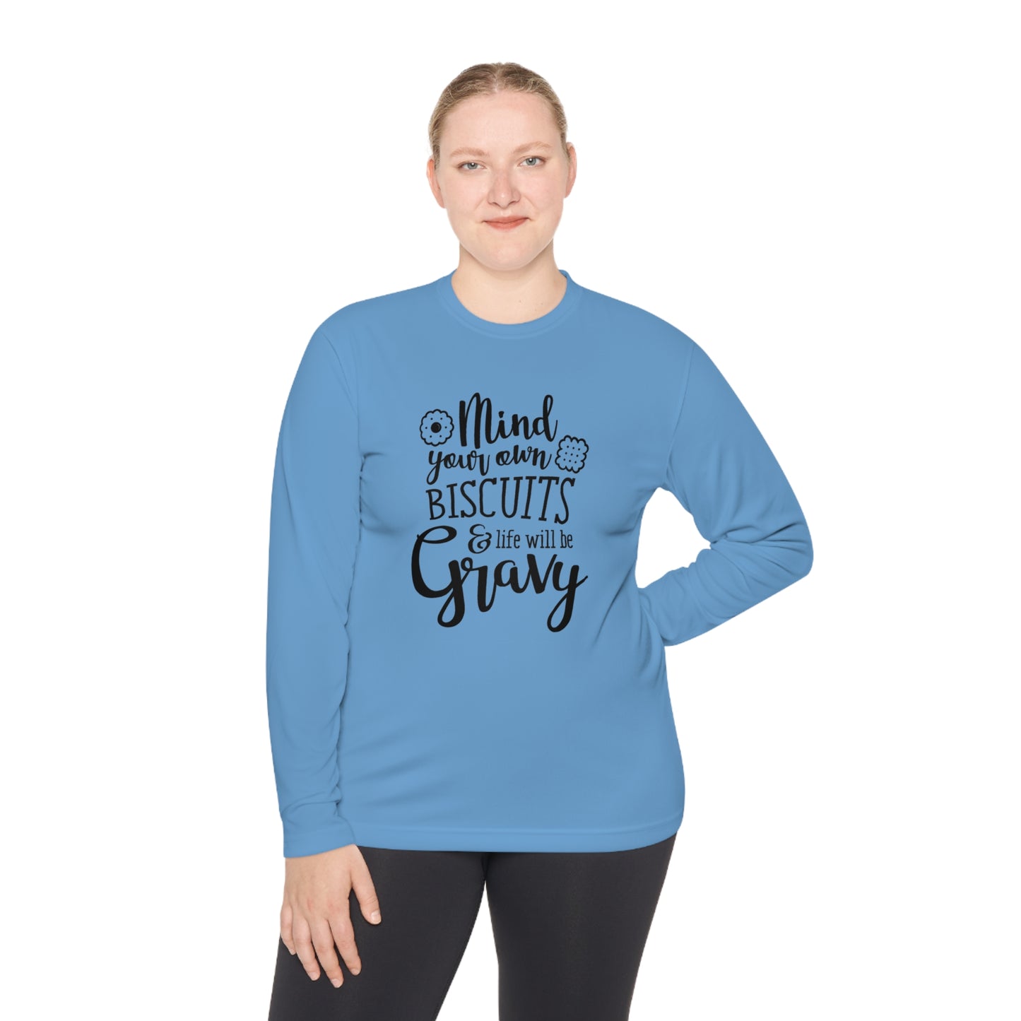 Mind your own biscuits - Unisex Lightweight Long Sleeve Tee