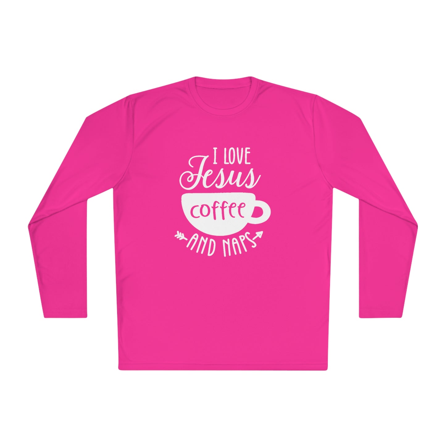 I love Jesus coffee and naps - Unisex Lightweight Long Sleeve Tee