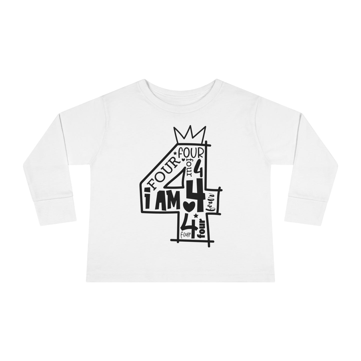 I'm four- Toddler Long Sleeve Tee