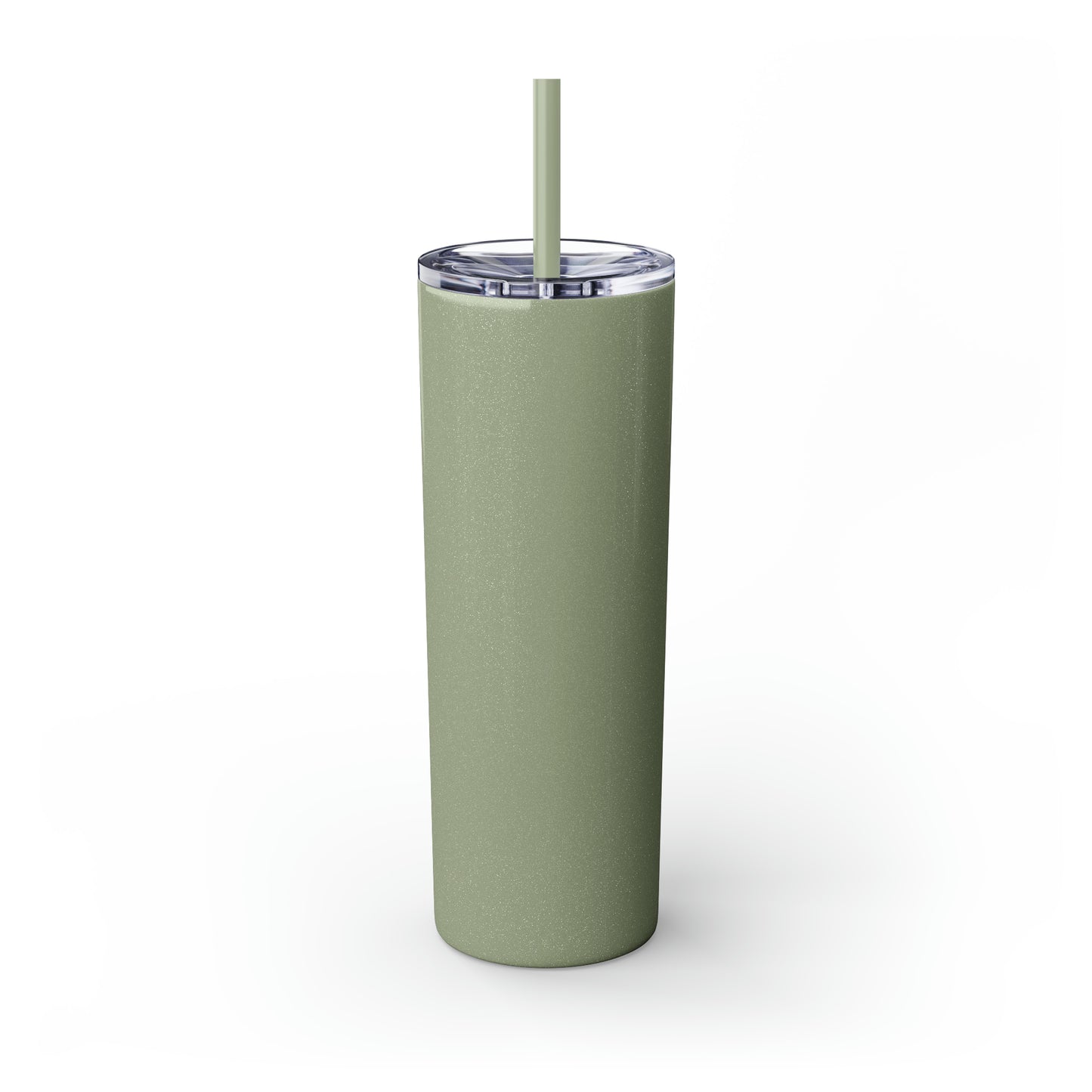 At the beach, every hour is happy hour-Skinny Tumbler with Straw, 20oz