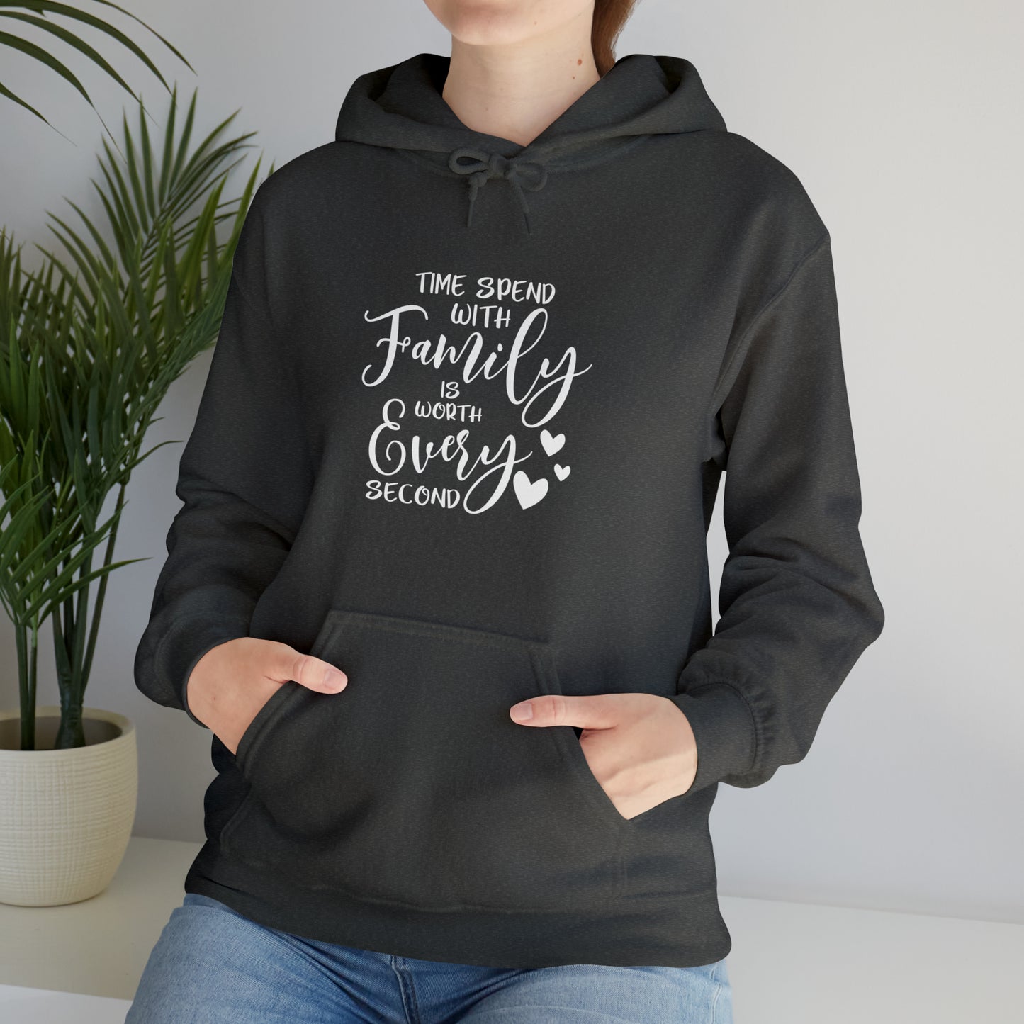 Time spend with family is worth every second- Unisex Heavy Blend™ Hooded Sweatshirt