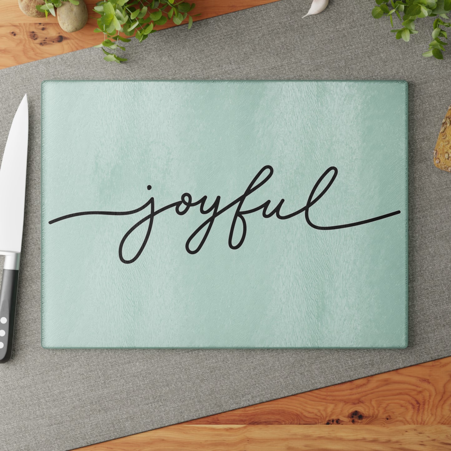 Joyful-Glass Cutting Board