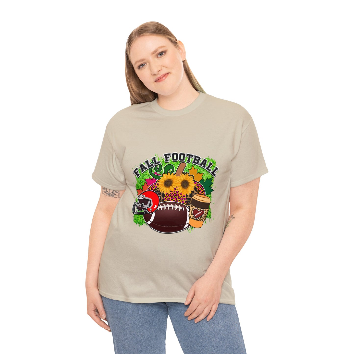 Fall Football- Unisex Heavy Cotton Tee