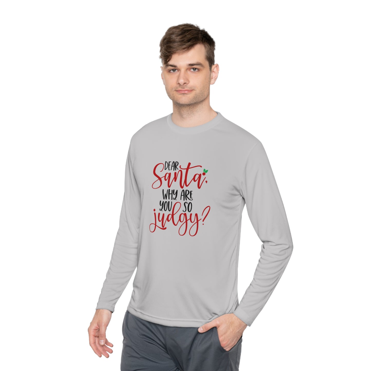 Judgy Santa- Unisex Lightweight Long Sleeve Tee