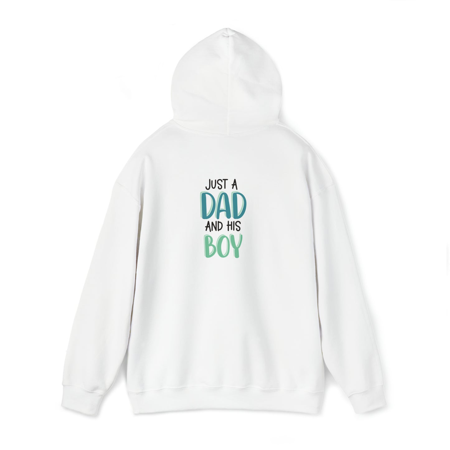 Just a dad and his boy- Unisex Heavy Blend™ Hooded Sweatshirt