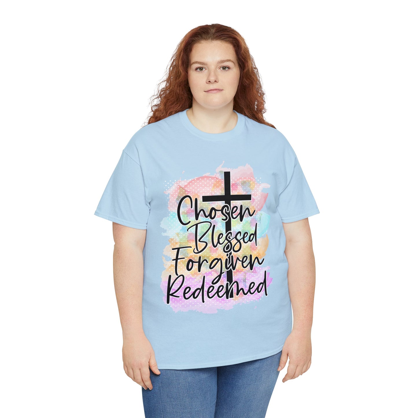 Chosen Blessed forgiven- Unisex Heavy Cotton Tee