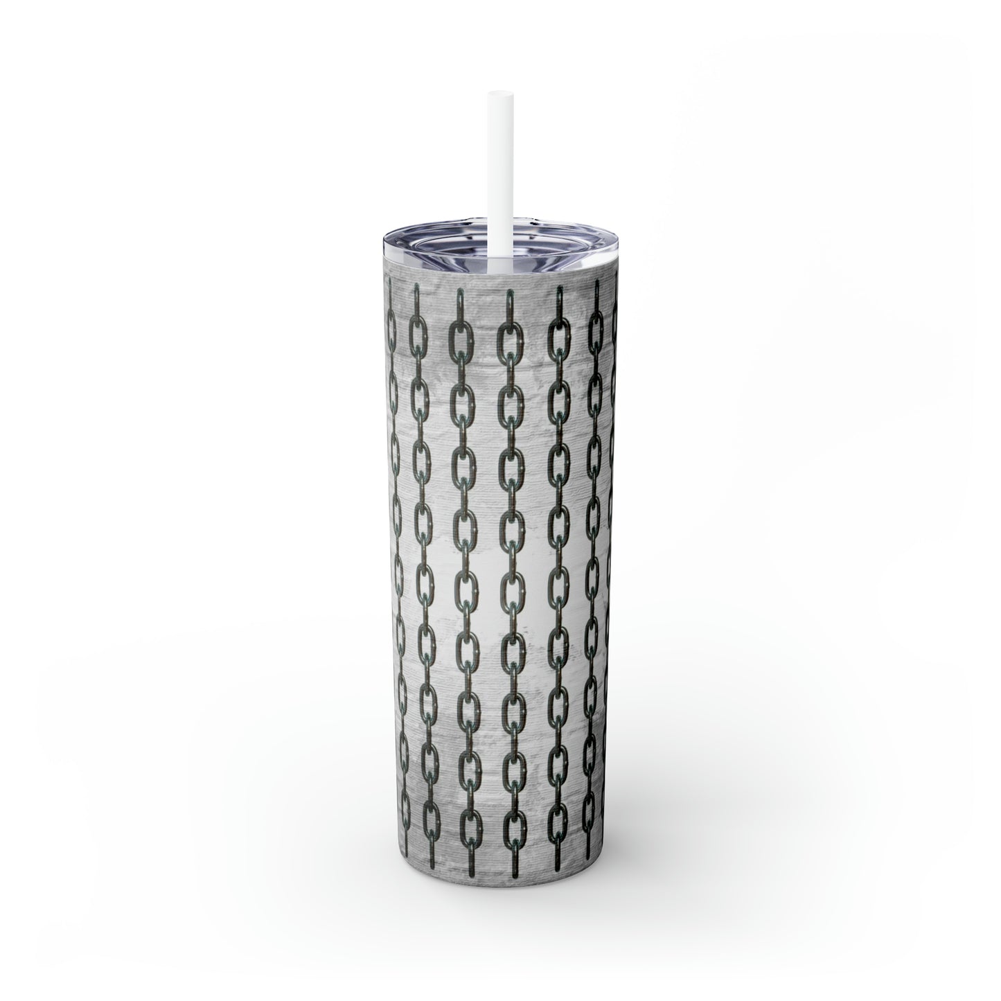 Chains- Skinny Tumbler with Straw, 20oz