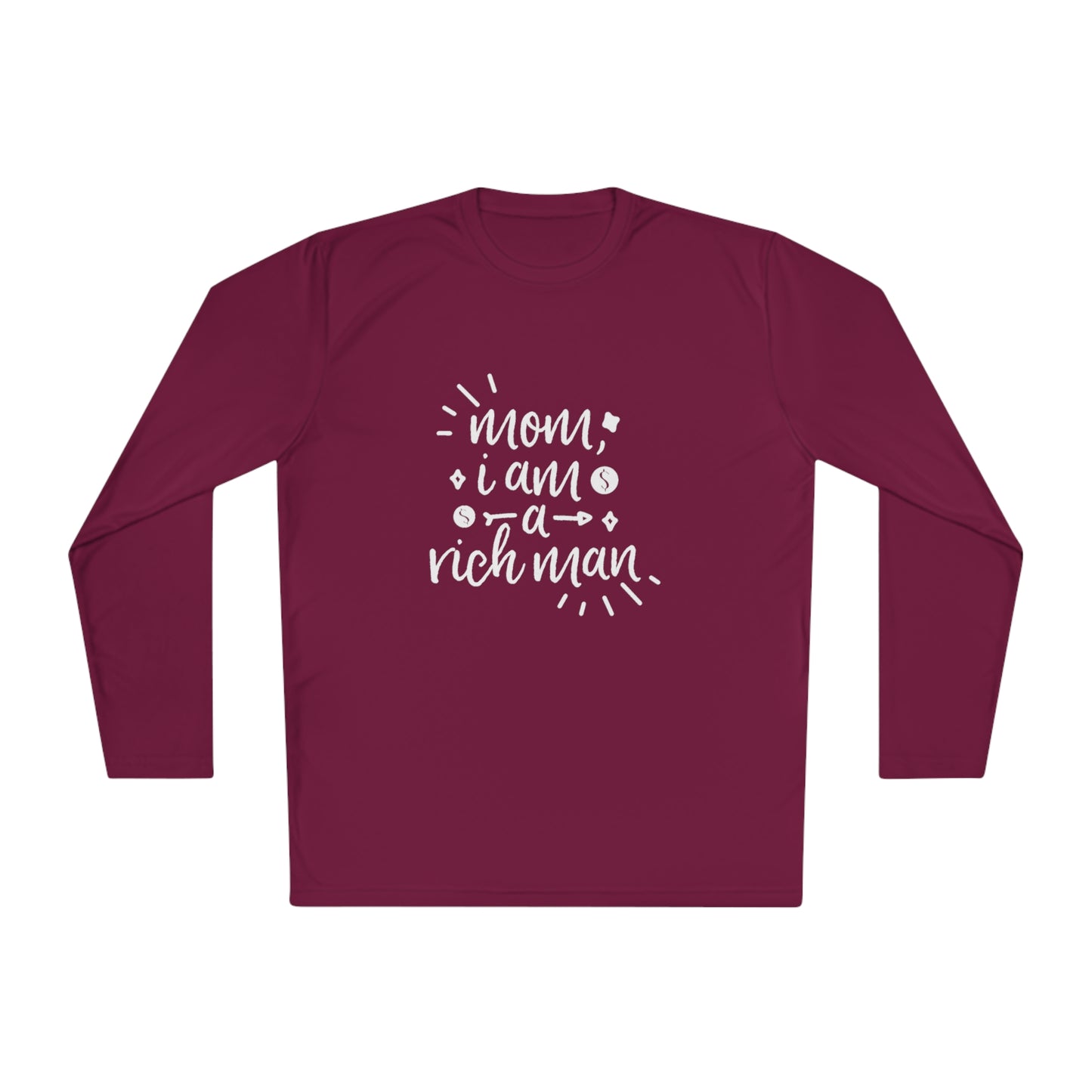 Mom, I'm a rich man-Unisex Lightweight Long Sleeve Tee