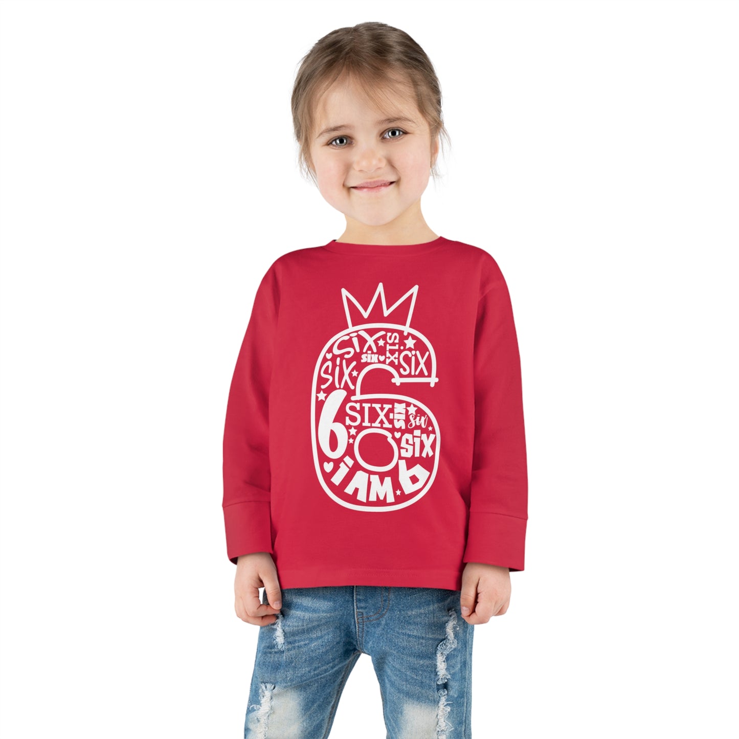 I'm six-Toddler Long Sleeve Tee