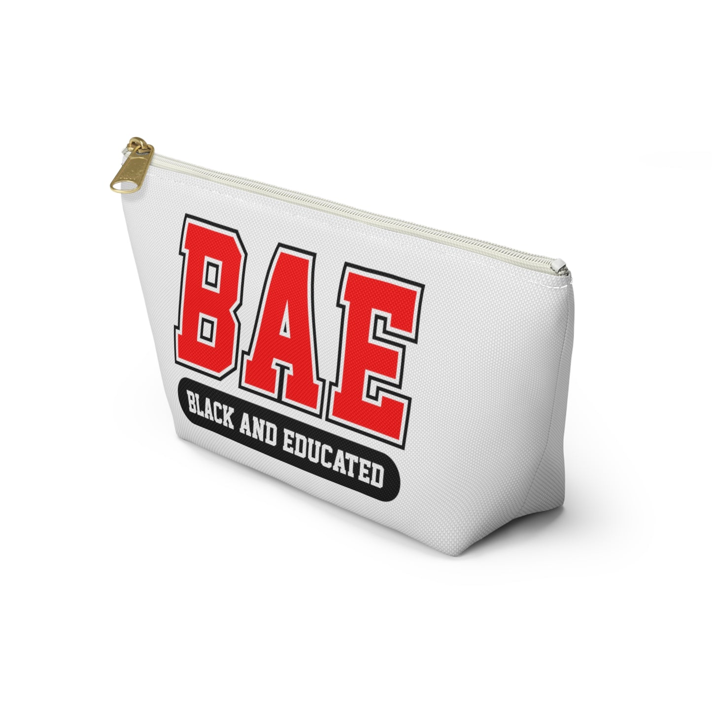 BAE- Black and Educated - Red-Accessory Pouch w T-bottom