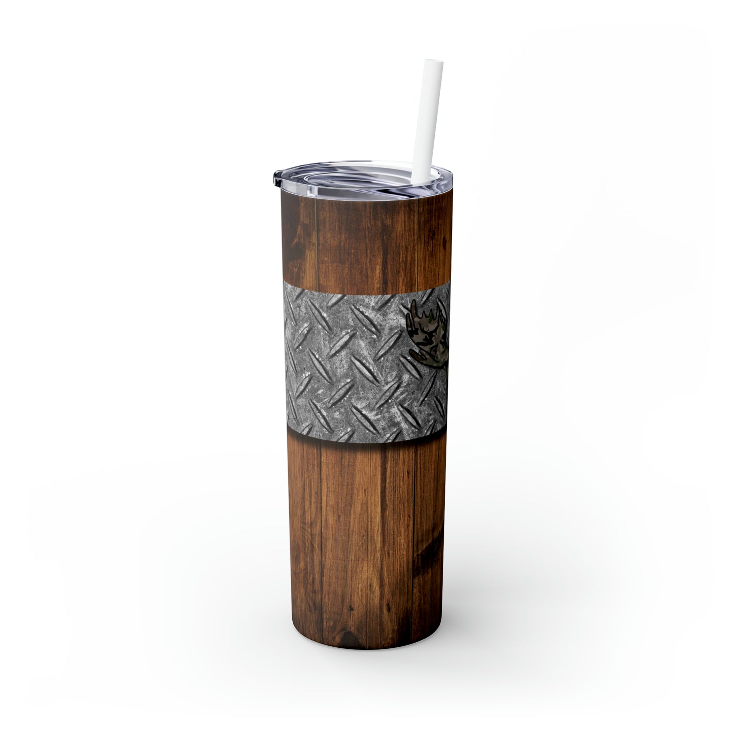 Moose Hunting- Skinny Tumbler with Straw, 20oz