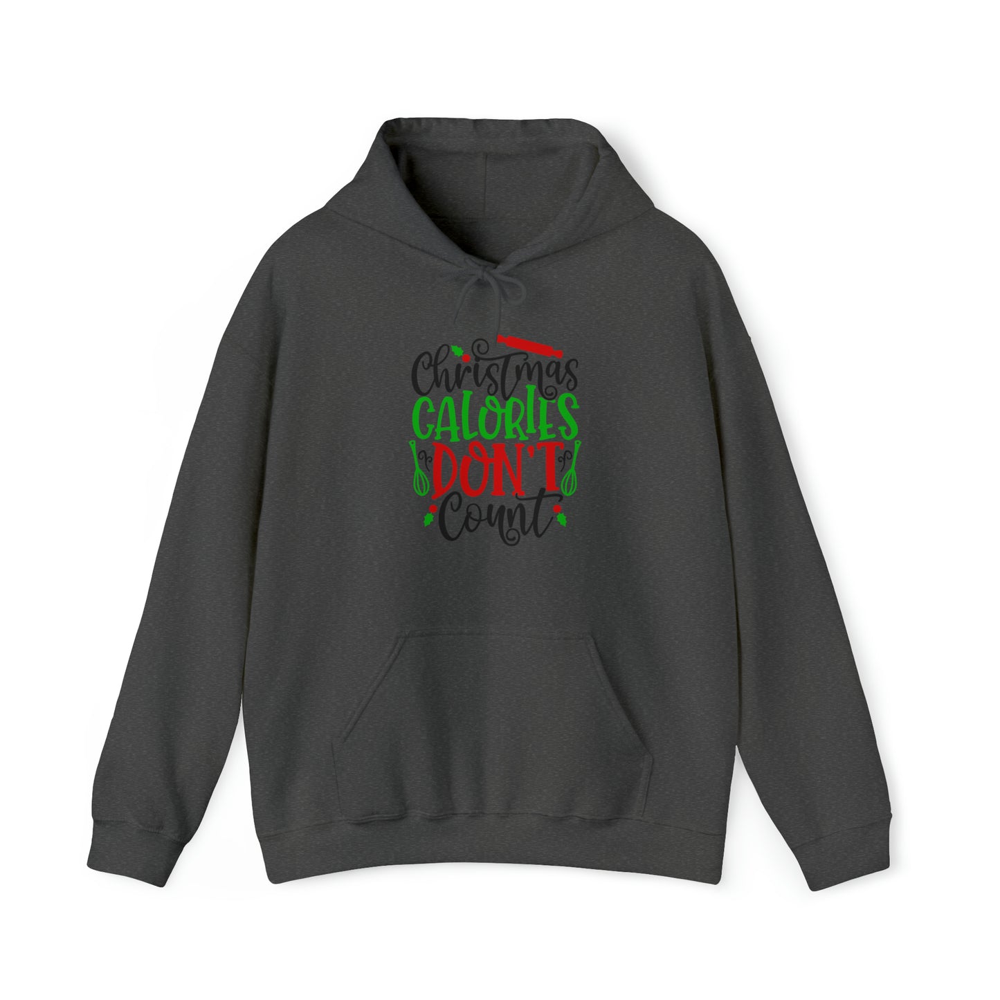 Christmas calories don't count- Unisex Heavy Blend™ Hooded Sweatshirt